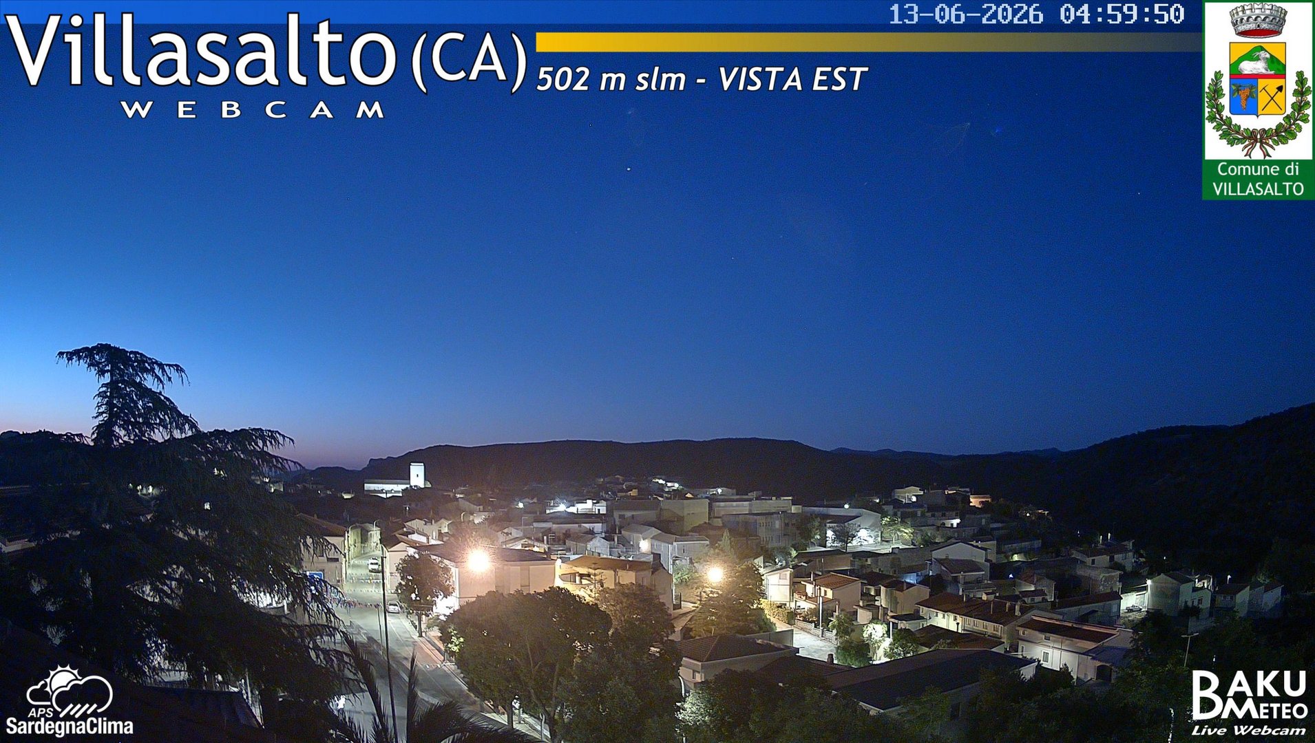 time-lapse frame, Villasalto Comune webcam
