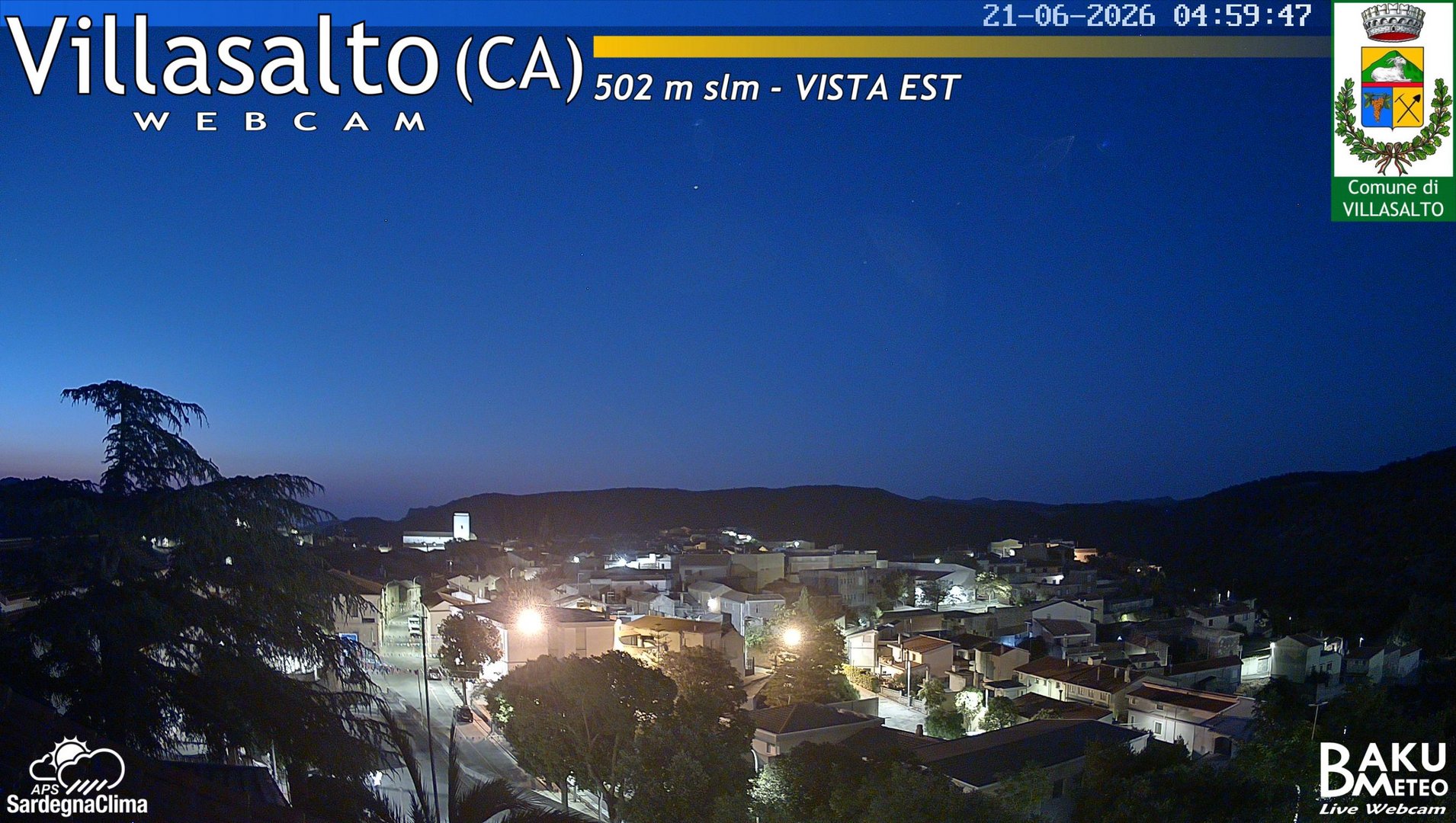 time-lapse frame, Villasalto Comune webcam