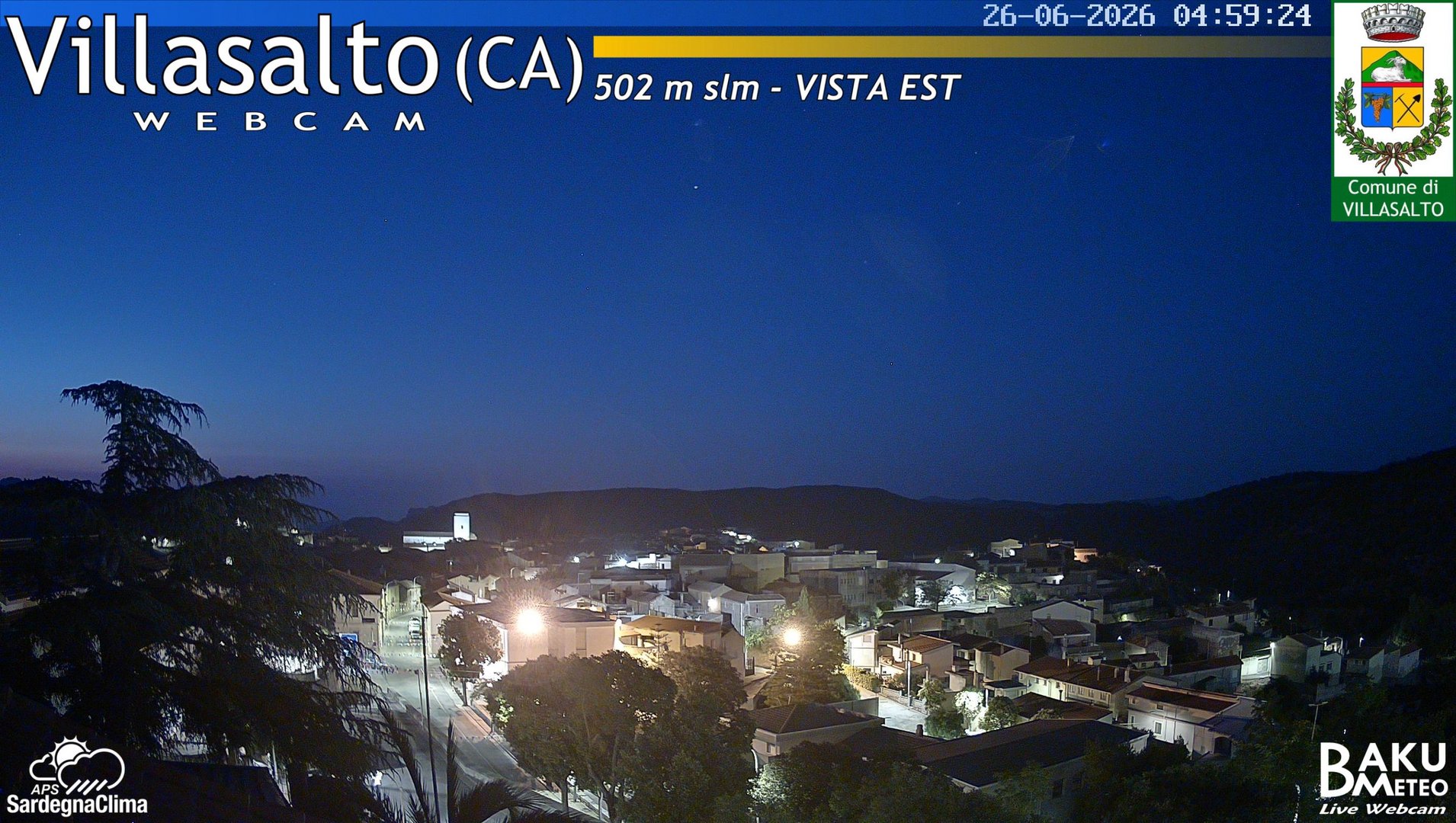 time-lapse frame, Villasalto Comune webcam