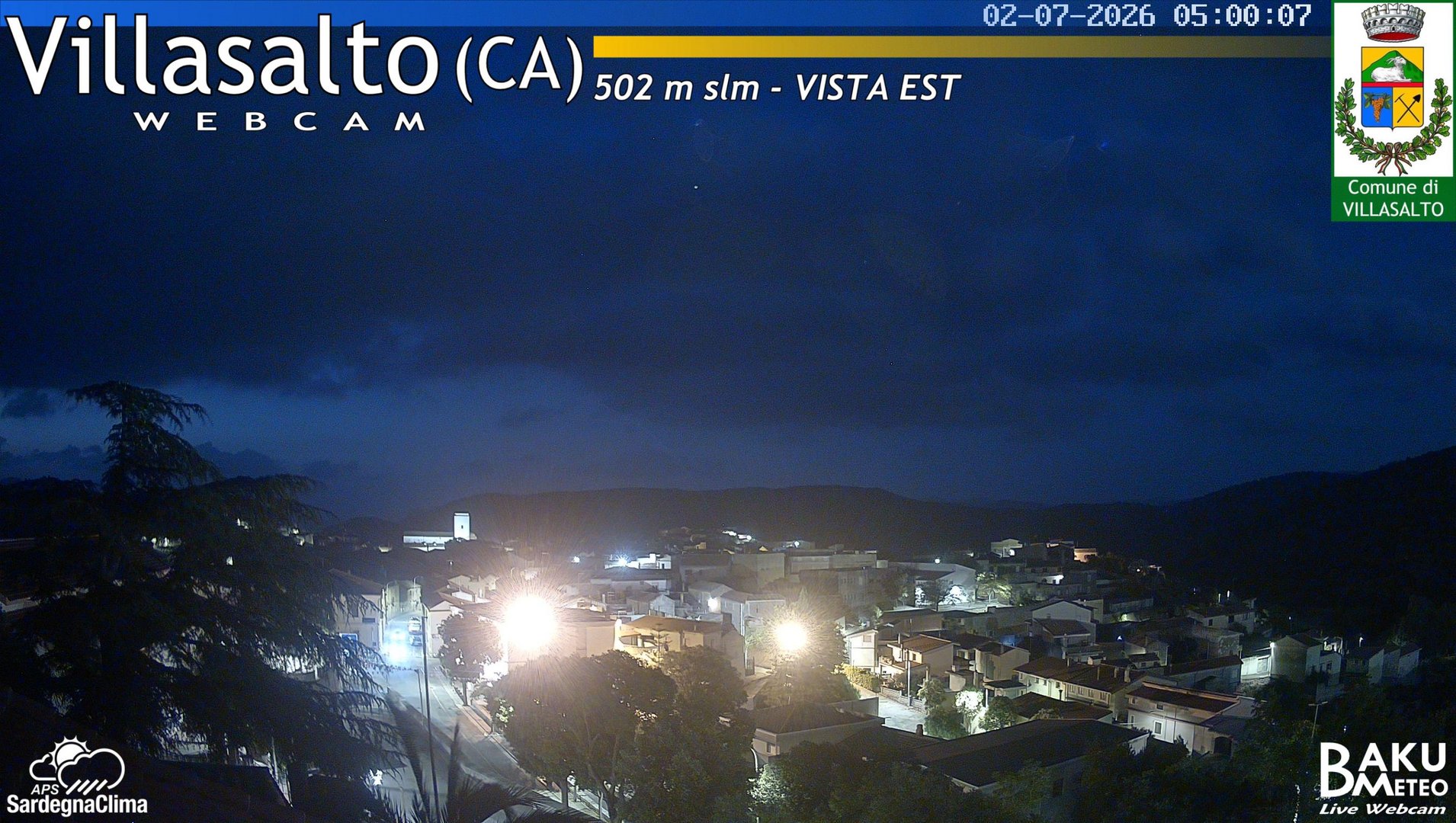 time-lapse frame, Villasalto Comune webcam