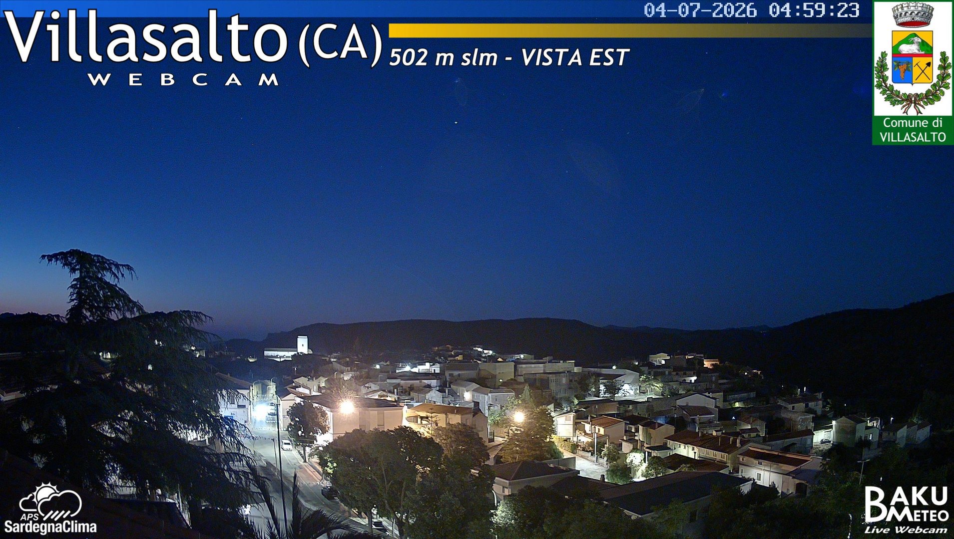 time-lapse frame, Villasalto Comune webcam