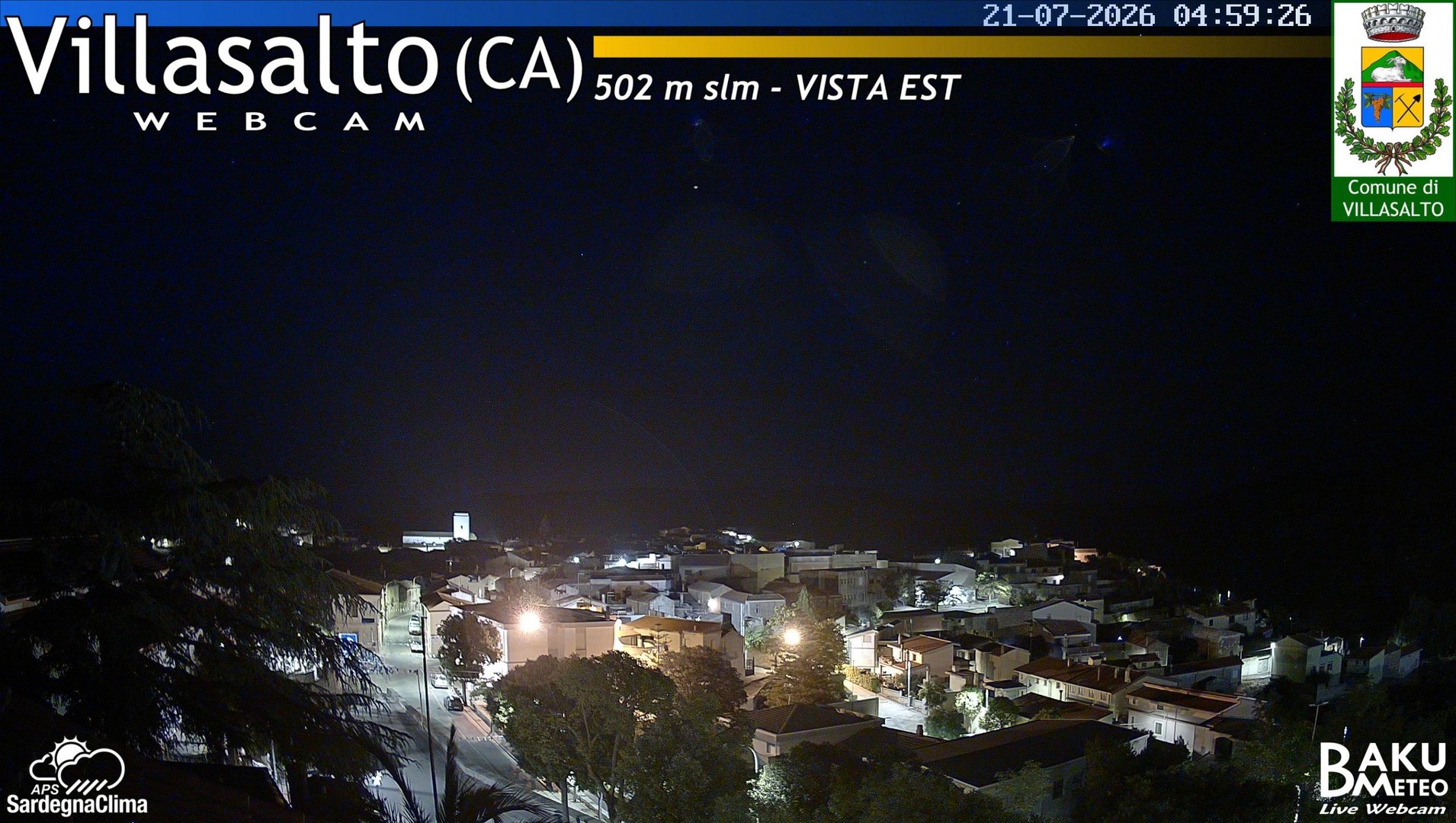 time-lapse frame, Villasalto Comune webcam