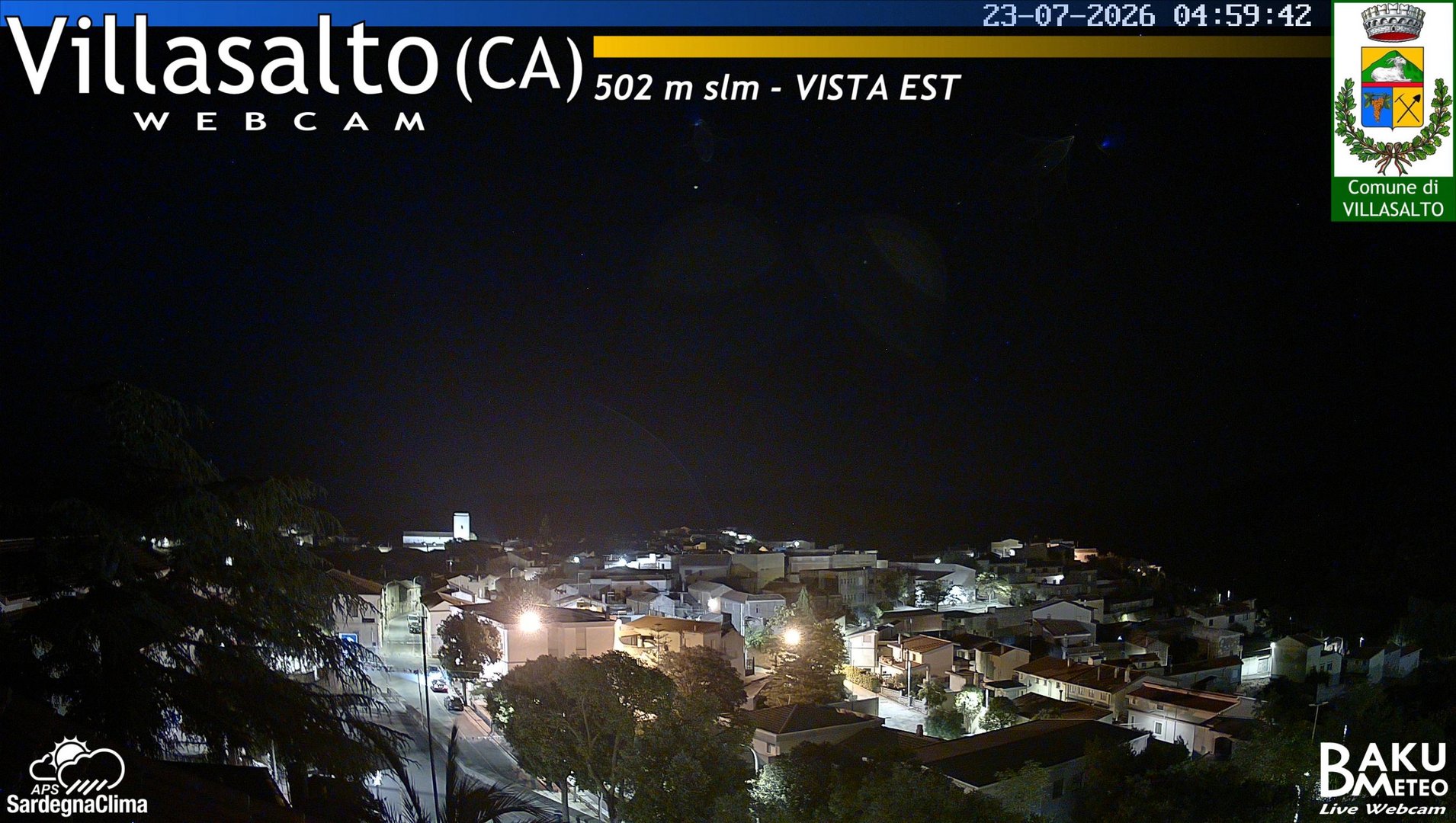 time-lapse frame, Villasalto Comune webcam