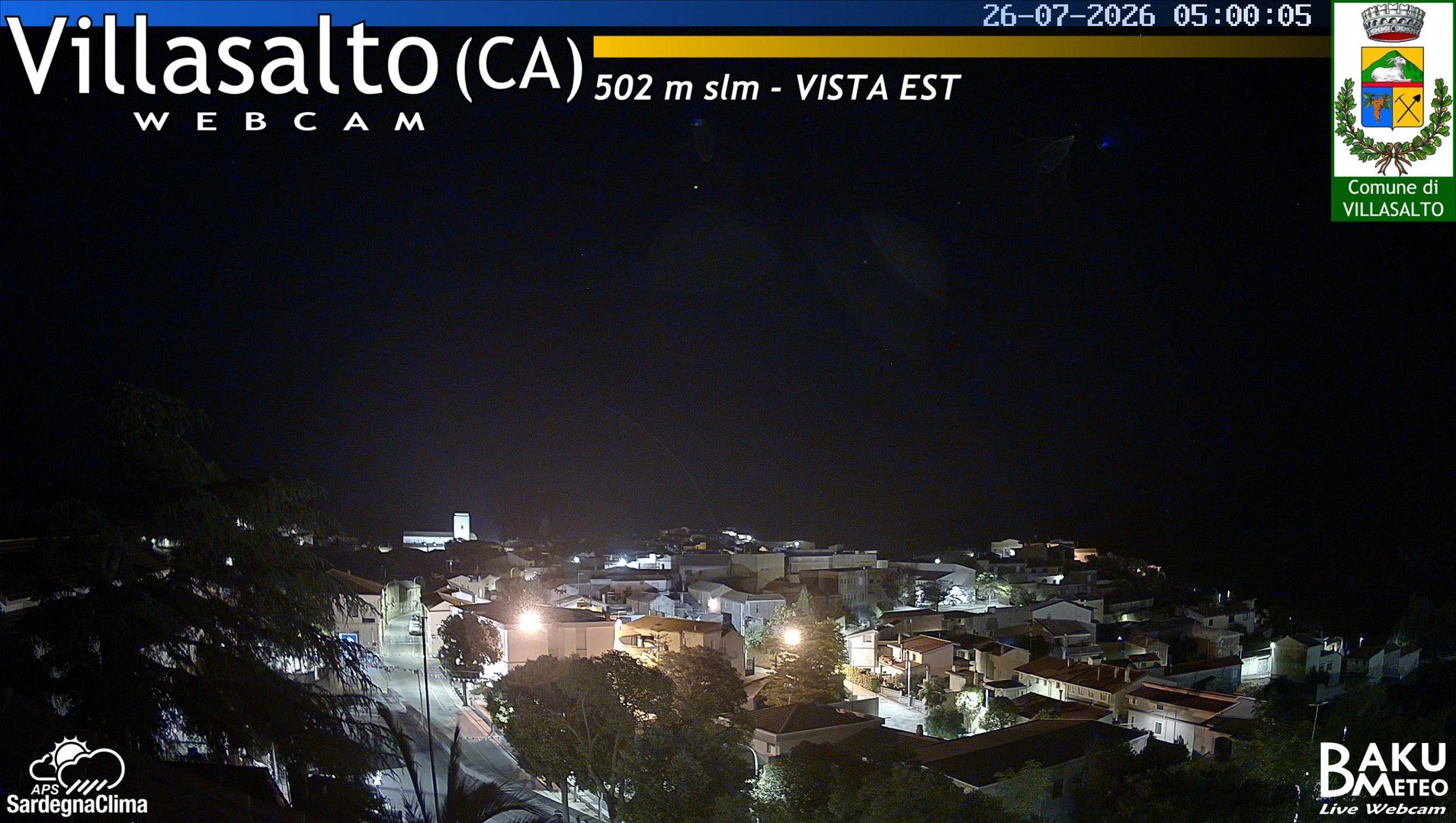 time-lapse frame, Villasalto Comune webcam