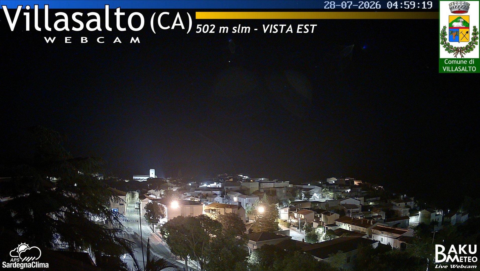 time-lapse frame, Villasalto Comune webcam