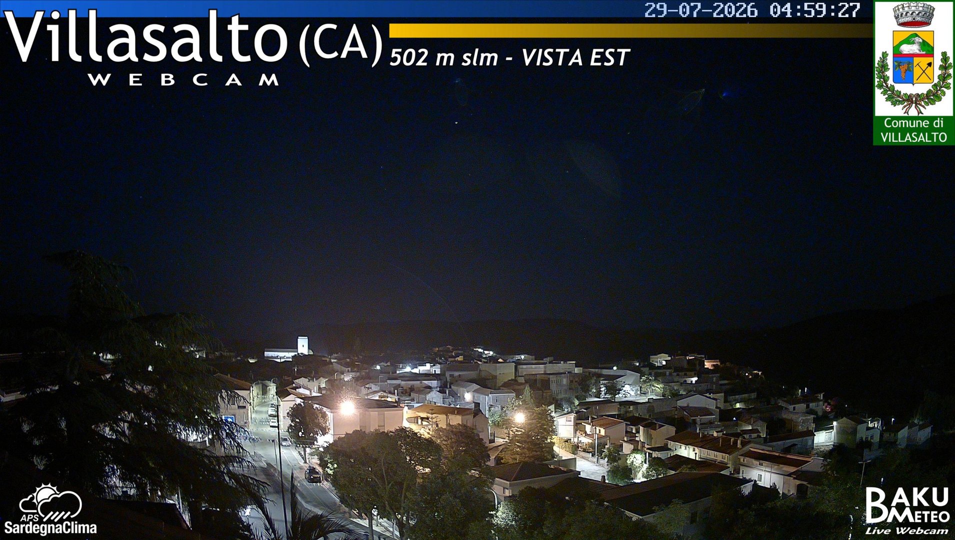 time-lapse frame, Villasalto Comune webcam
