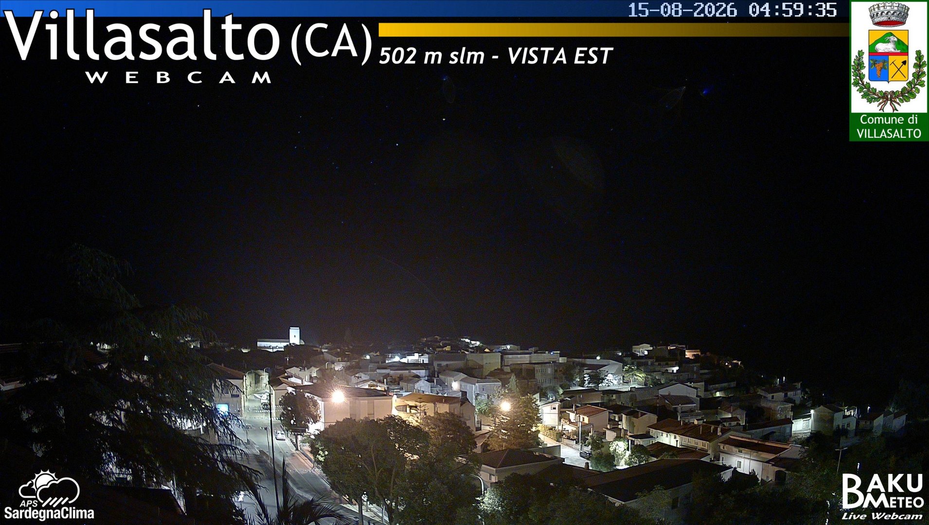time-lapse frame, Villasalto Comune webcam