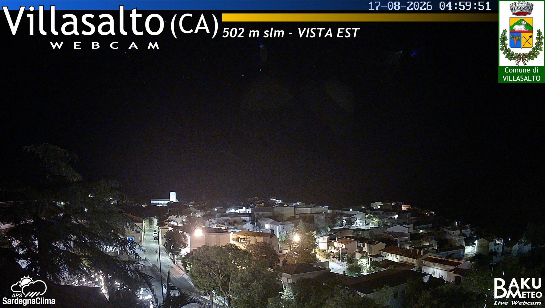 time-lapse frame, Villasalto Comune webcam