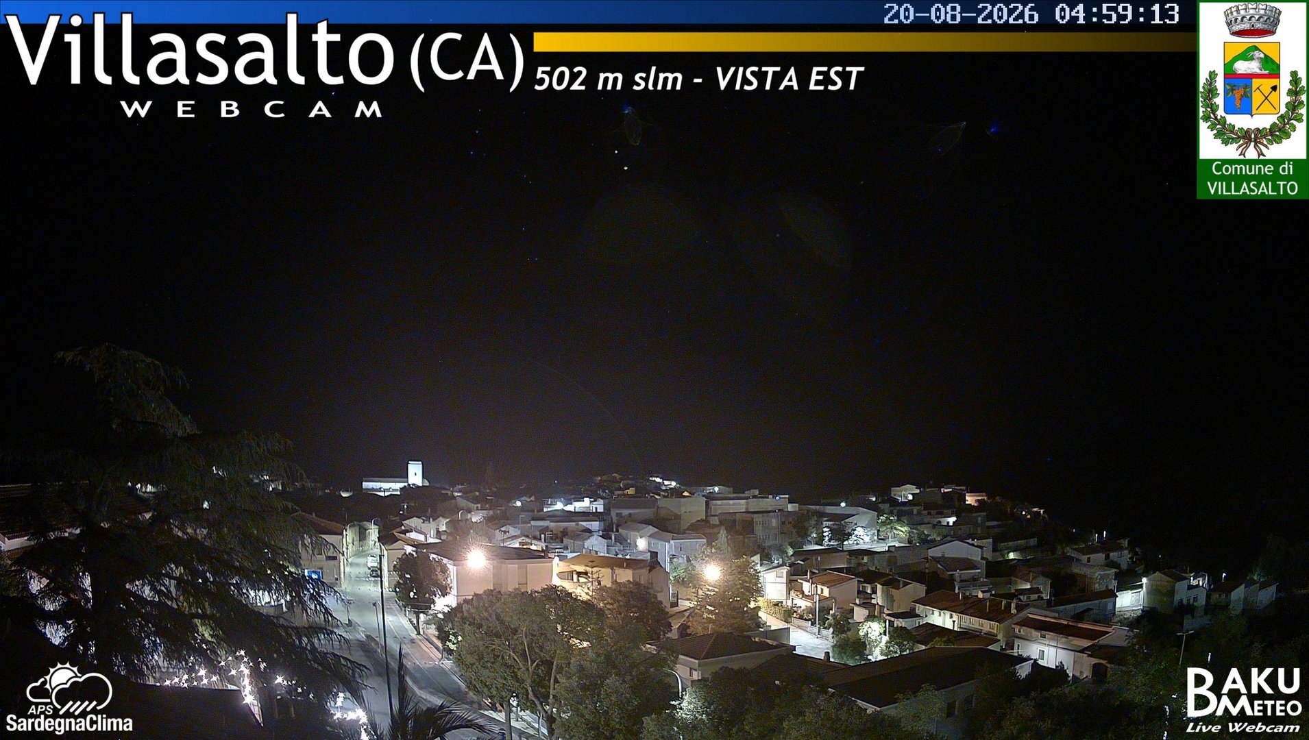 time-lapse frame, Villasalto Comune webcam