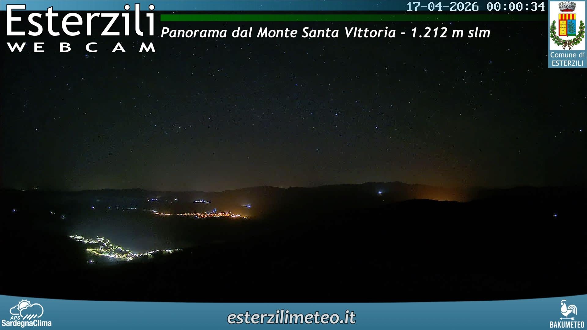 time-lapse frame, Monte Santa Vittoria webcam