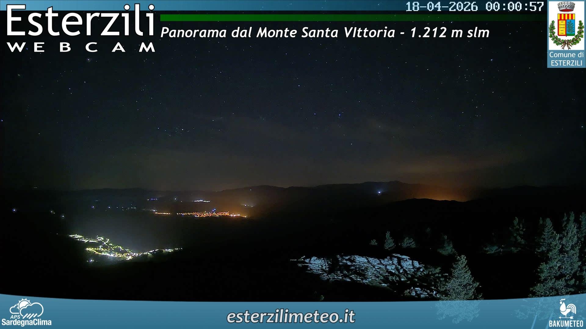 time-lapse frame, Monte Santa Vittoria webcam