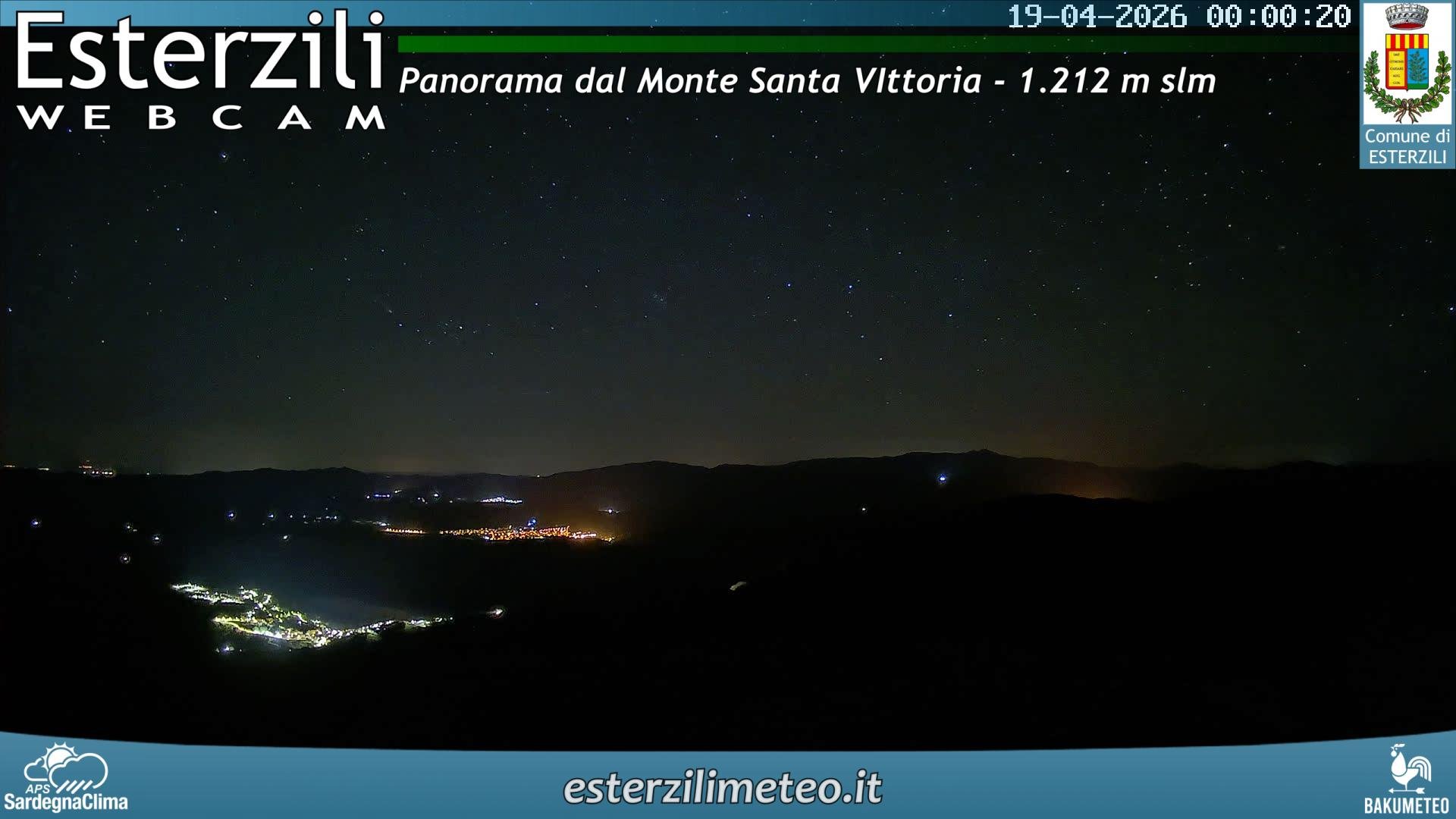 time-lapse frame, Monte Santa Vittoria webcam