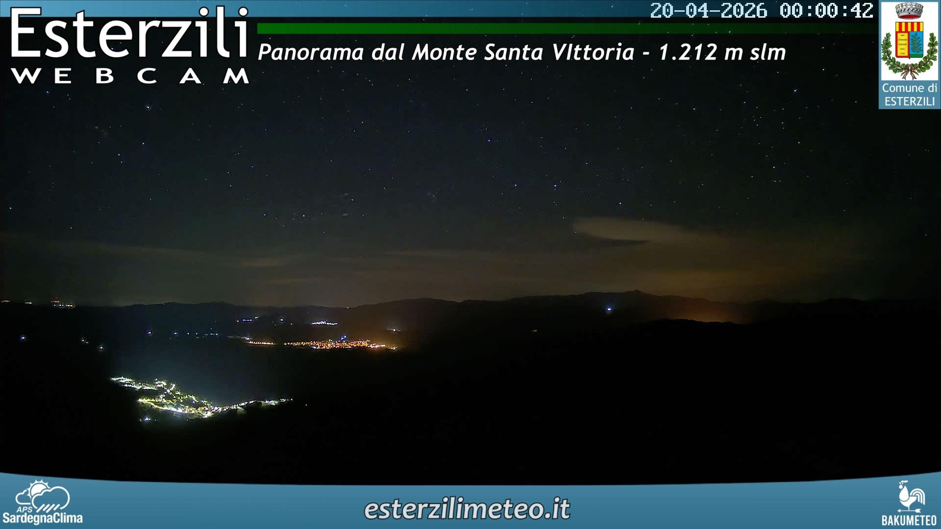 time-lapse frame, Monte Santa Vittoria webcam
