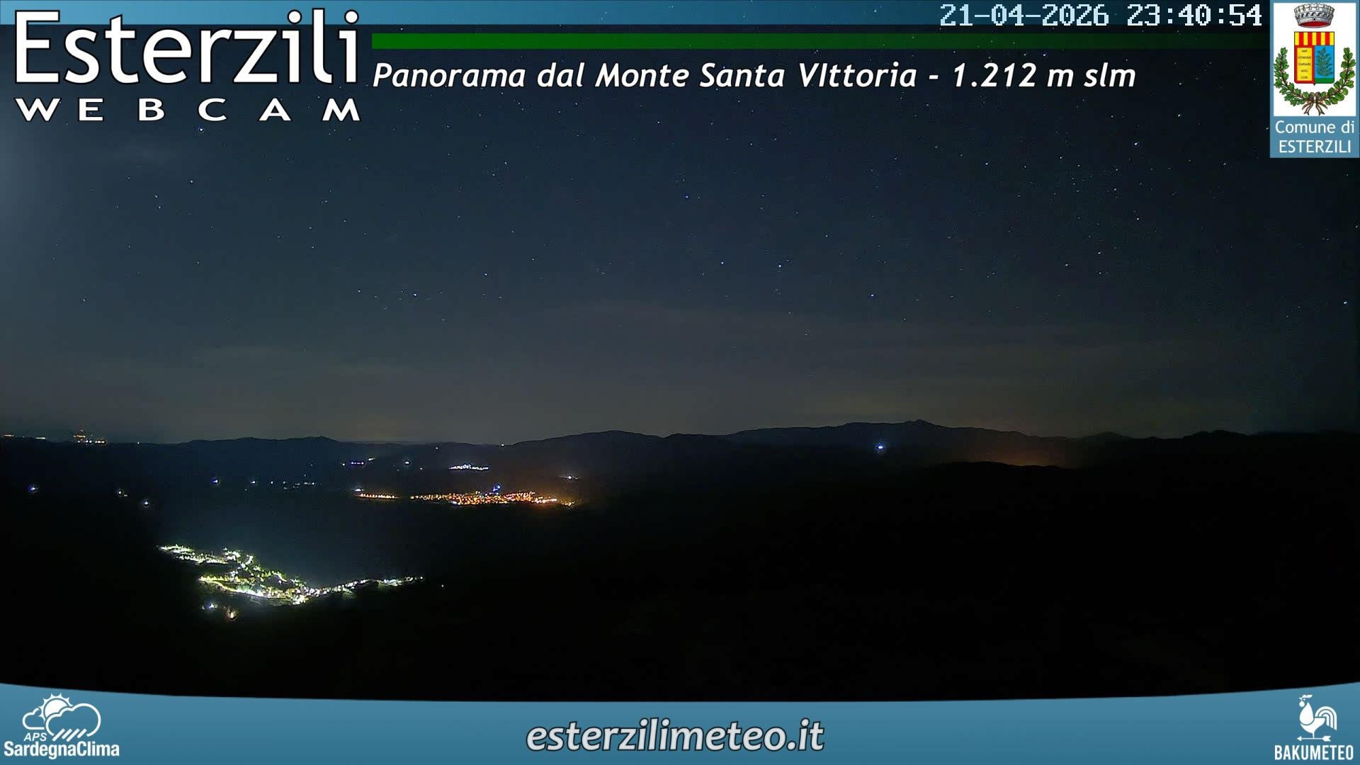 time-lapse frame, Monte Santa Vittoria webcam