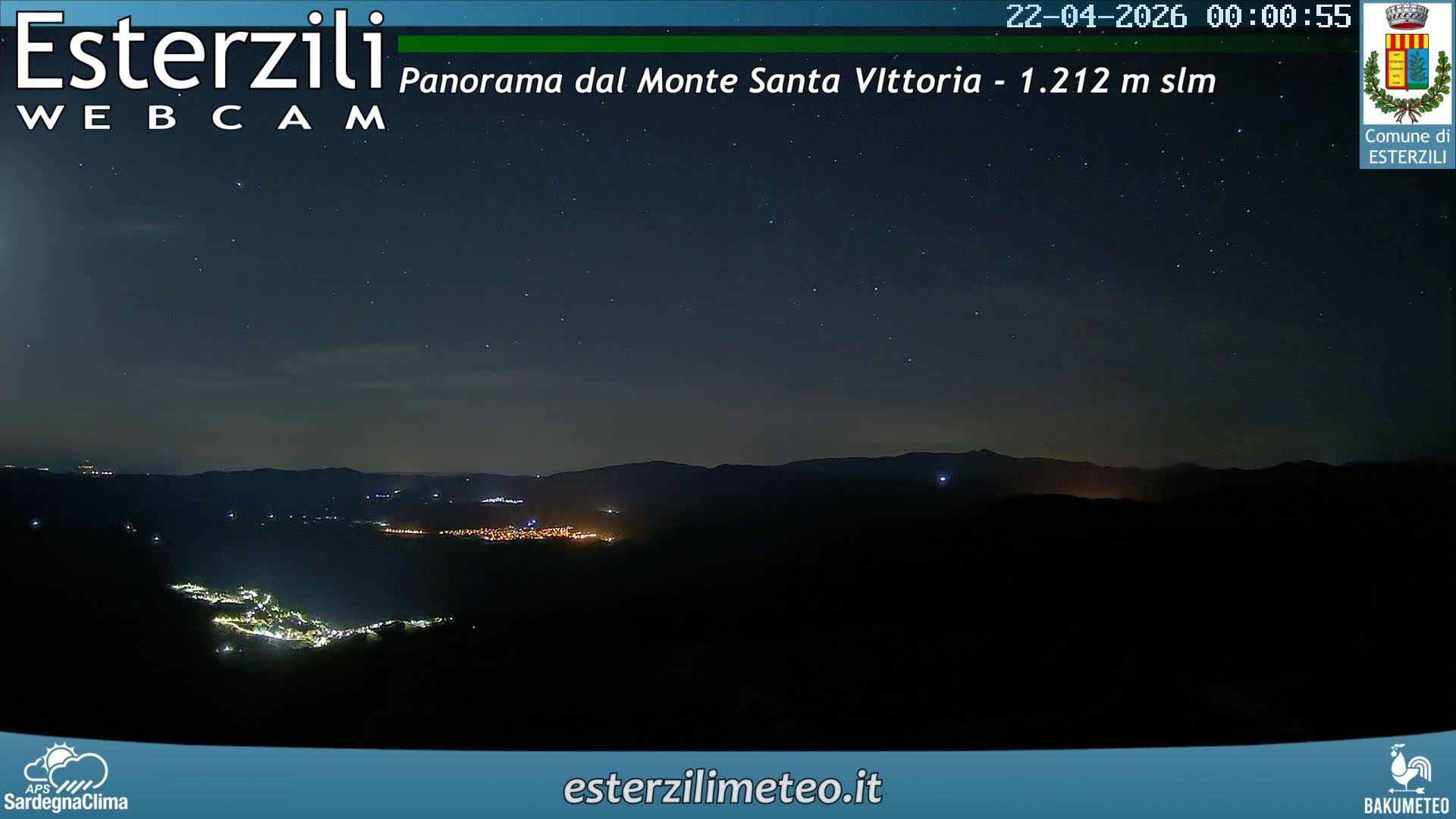 time-lapse frame, Monte Santa Vittoria webcam