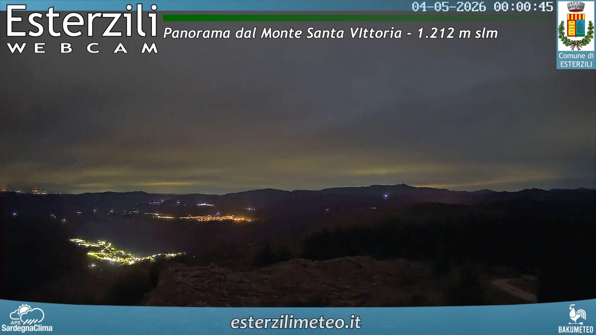 time-lapse frame, Monte Santa Vittoria webcam