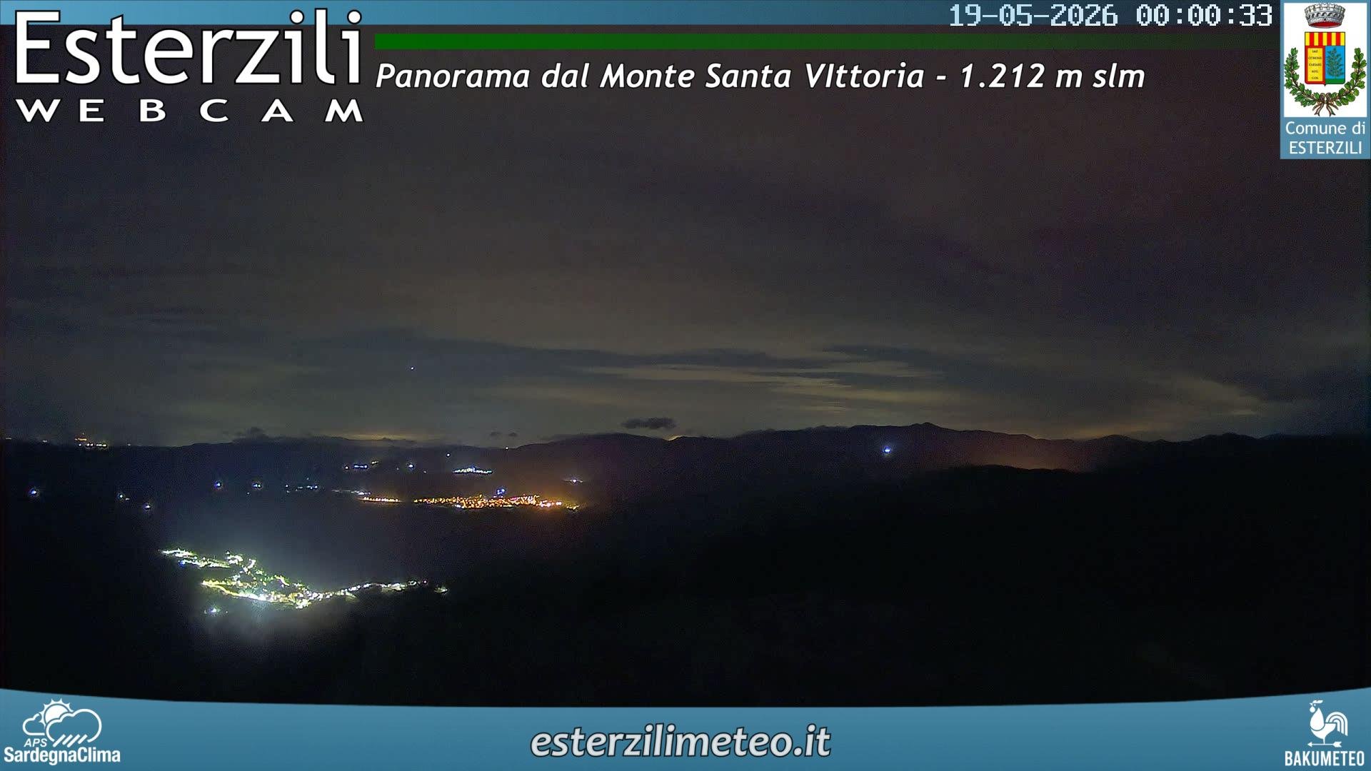 time-lapse frame, Monte Santa Vittoria webcam