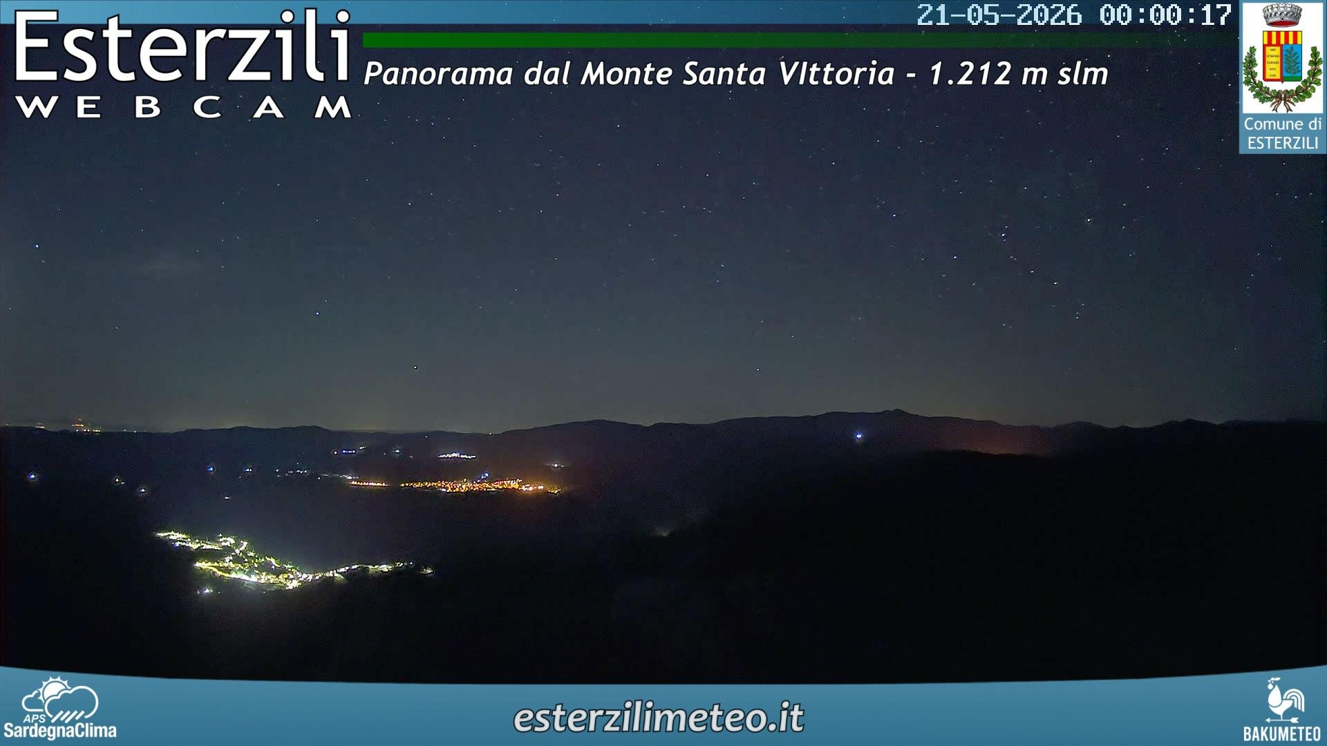 time-lapse frame, Monte Santa Vittoria webcam