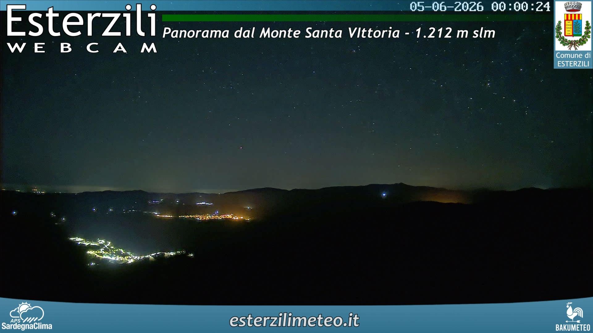 time-lapse frame, Monte Santa Vittoria webcam