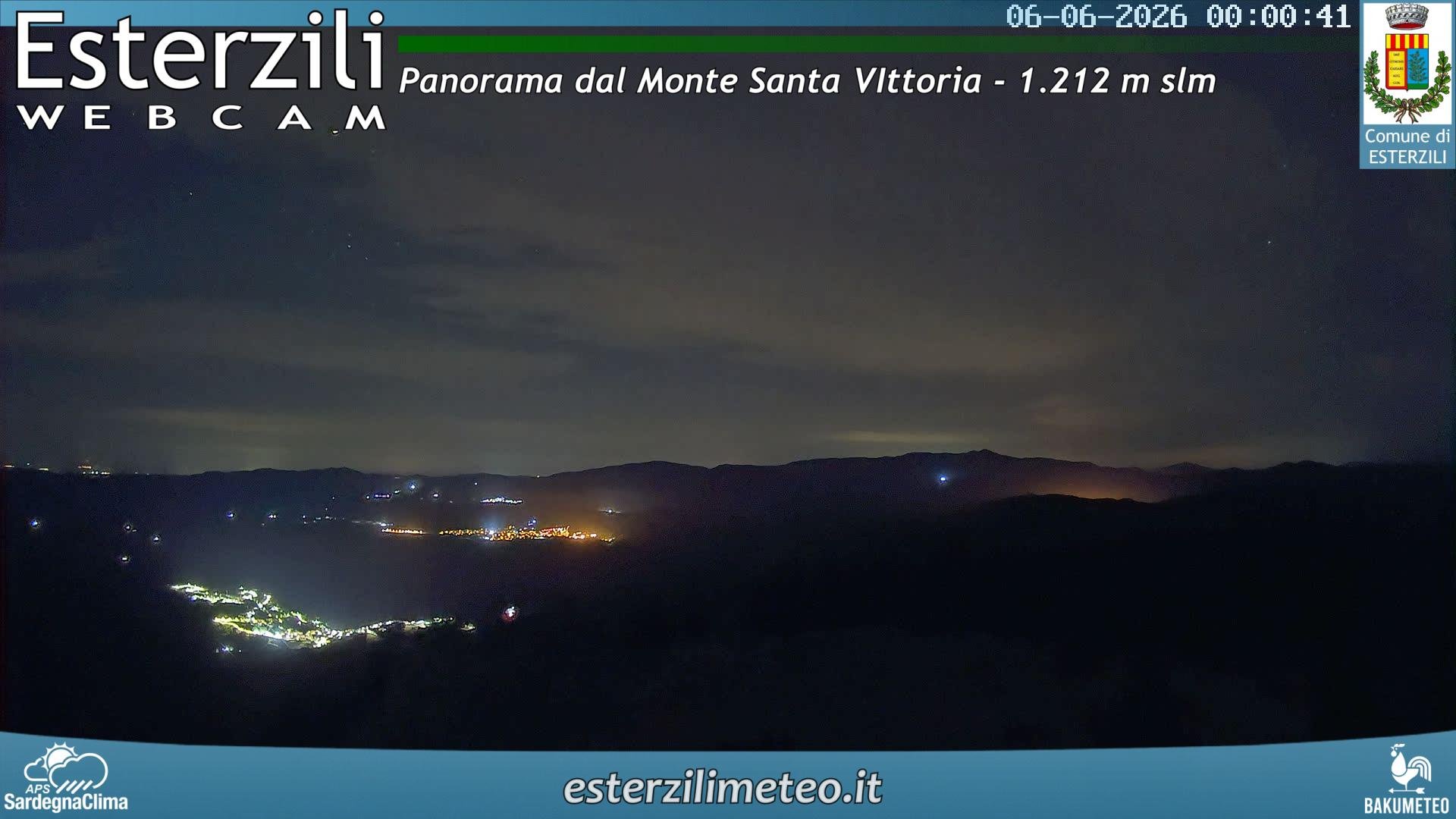 time-lapse frame, Monte Santa Vittoria webcam