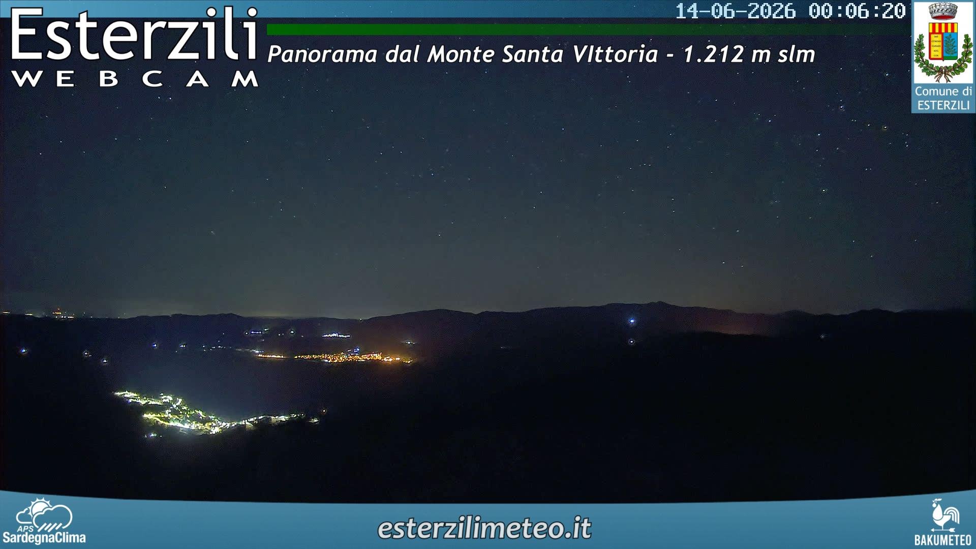 time-lapse frame, Monte Santa Vittoria webcam