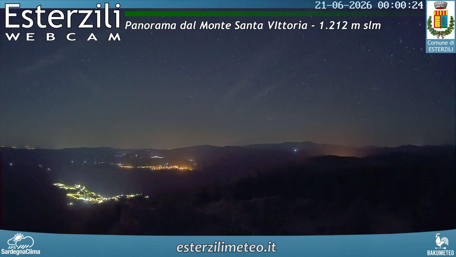 time-lapse frame, Monte Santa Vittoria webcam