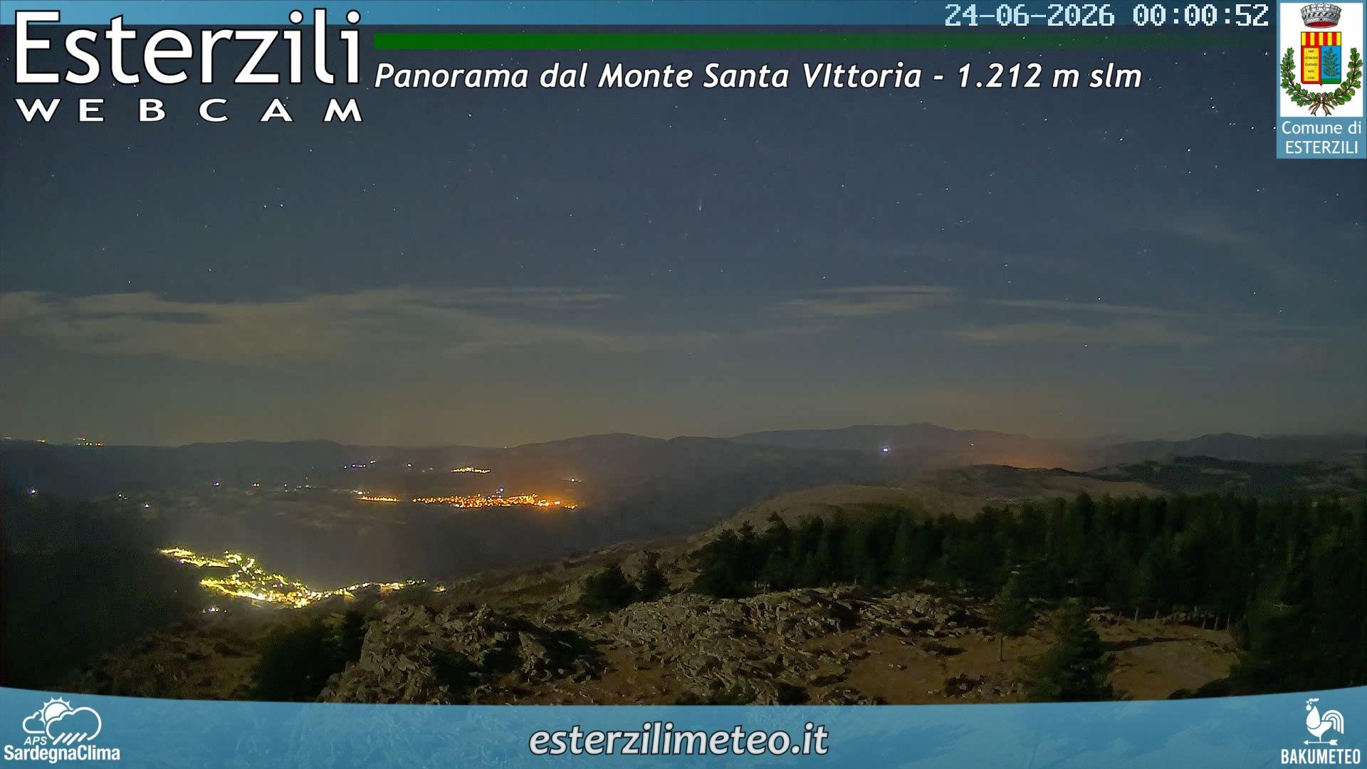 time-lapse frame, Monte Santa Vittoria webcam