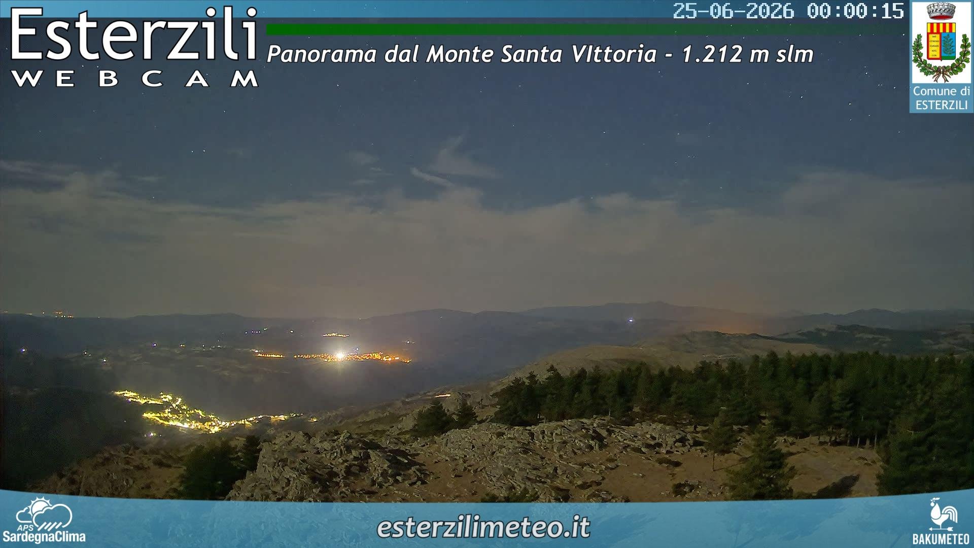 time-lapse frame, Monte Santa Vittoria webcam