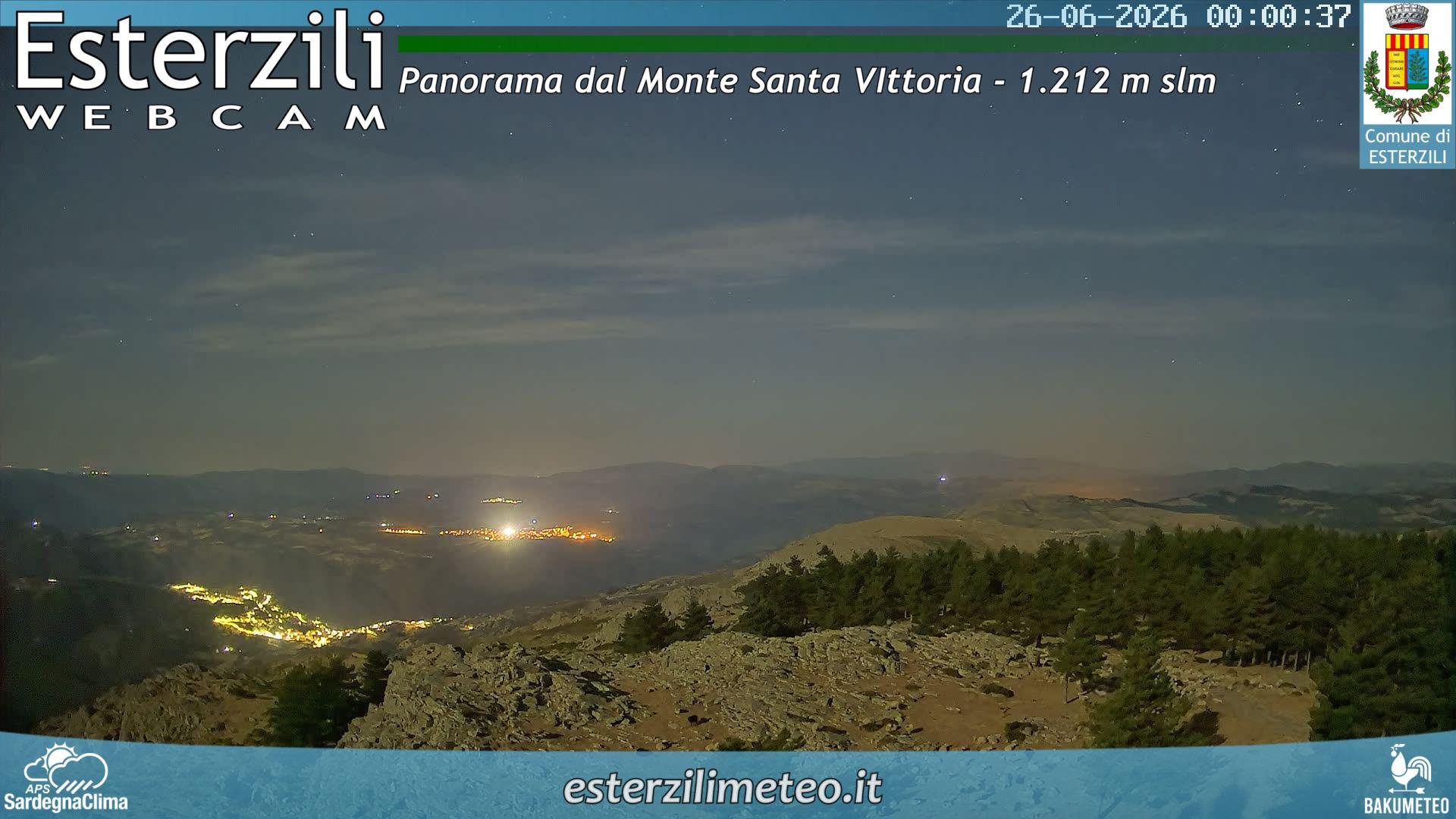 time-lapse frame, Monte Santa Vittoria webcam