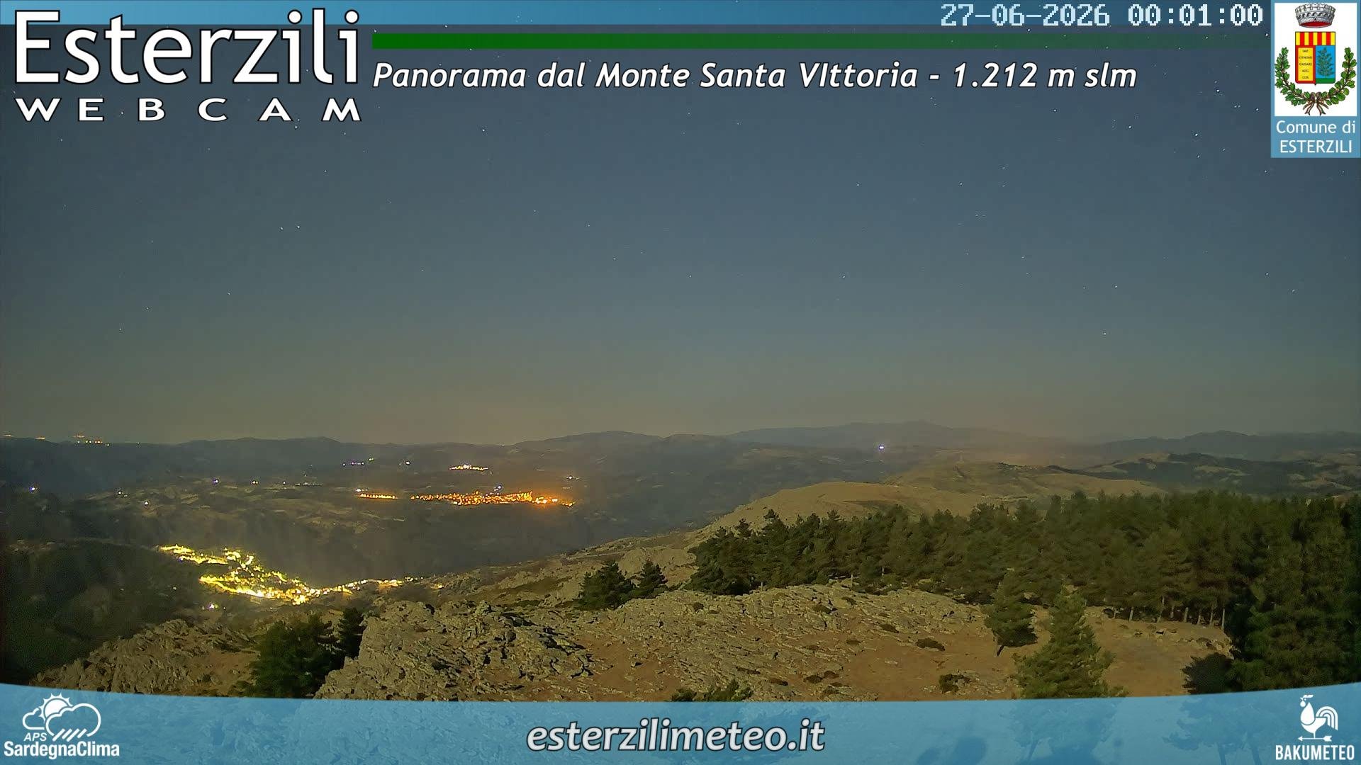 time-lapse frame, Monte Santa Vittoria webcam