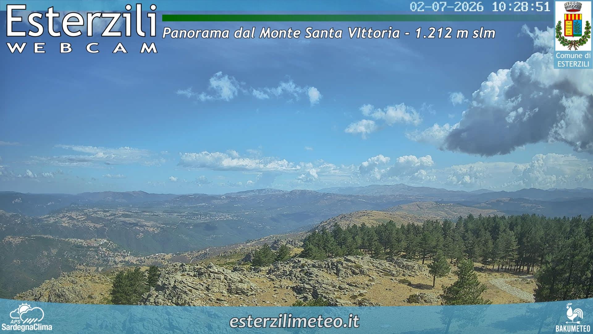 time-lapse frame, Monte Santa Vittoria webcam