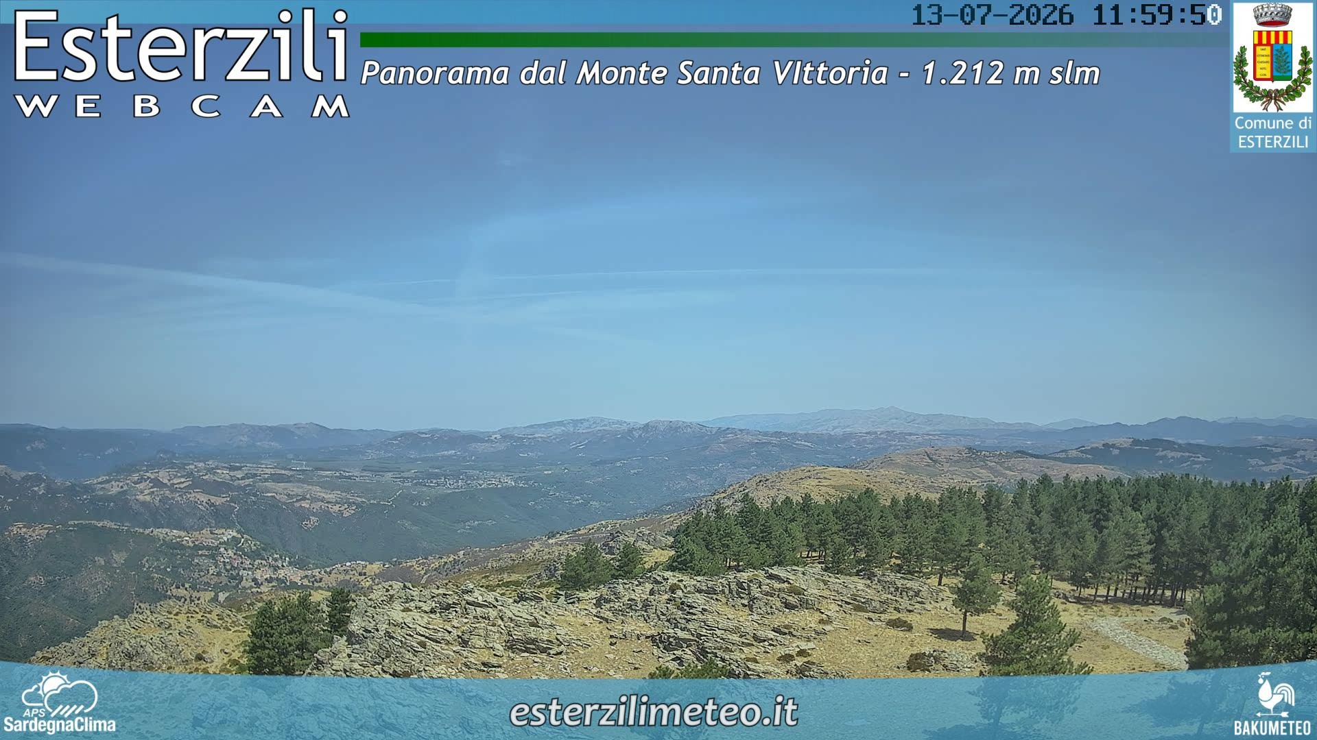 view from Monte Santa Vittoria on 2026-07-13