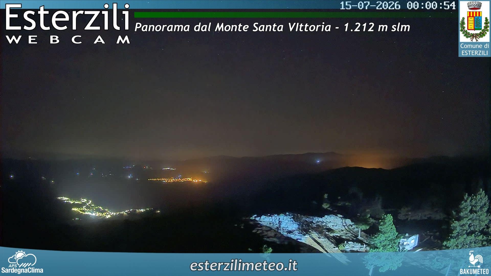 time-lapse frame, Monte Santa Vittoria webcam