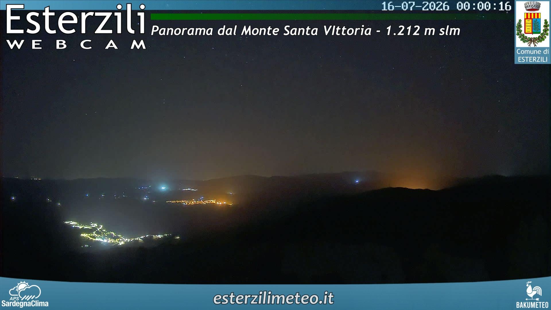 time-lapse frame, Monte Santa Vittoria webcam