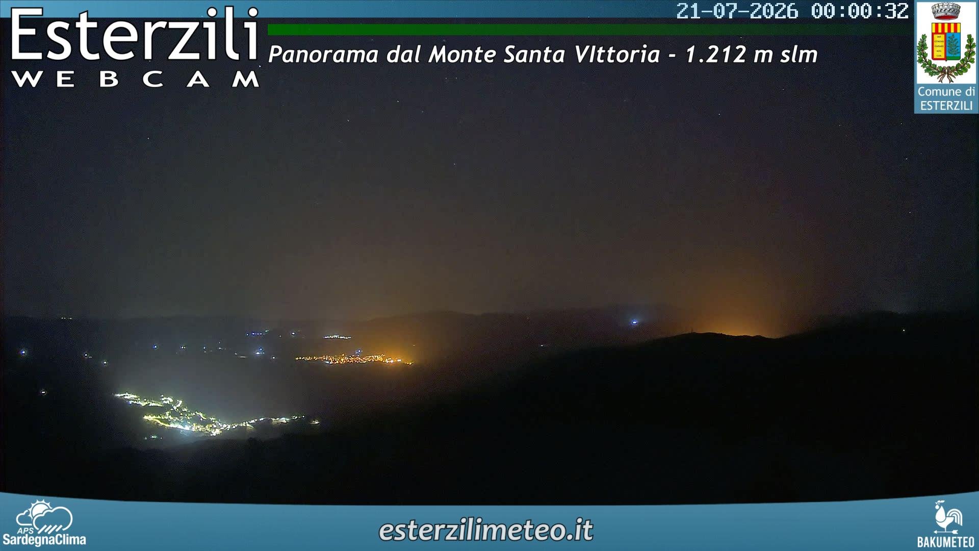 time-lapse frame, Monte Santa Vittoria webcam