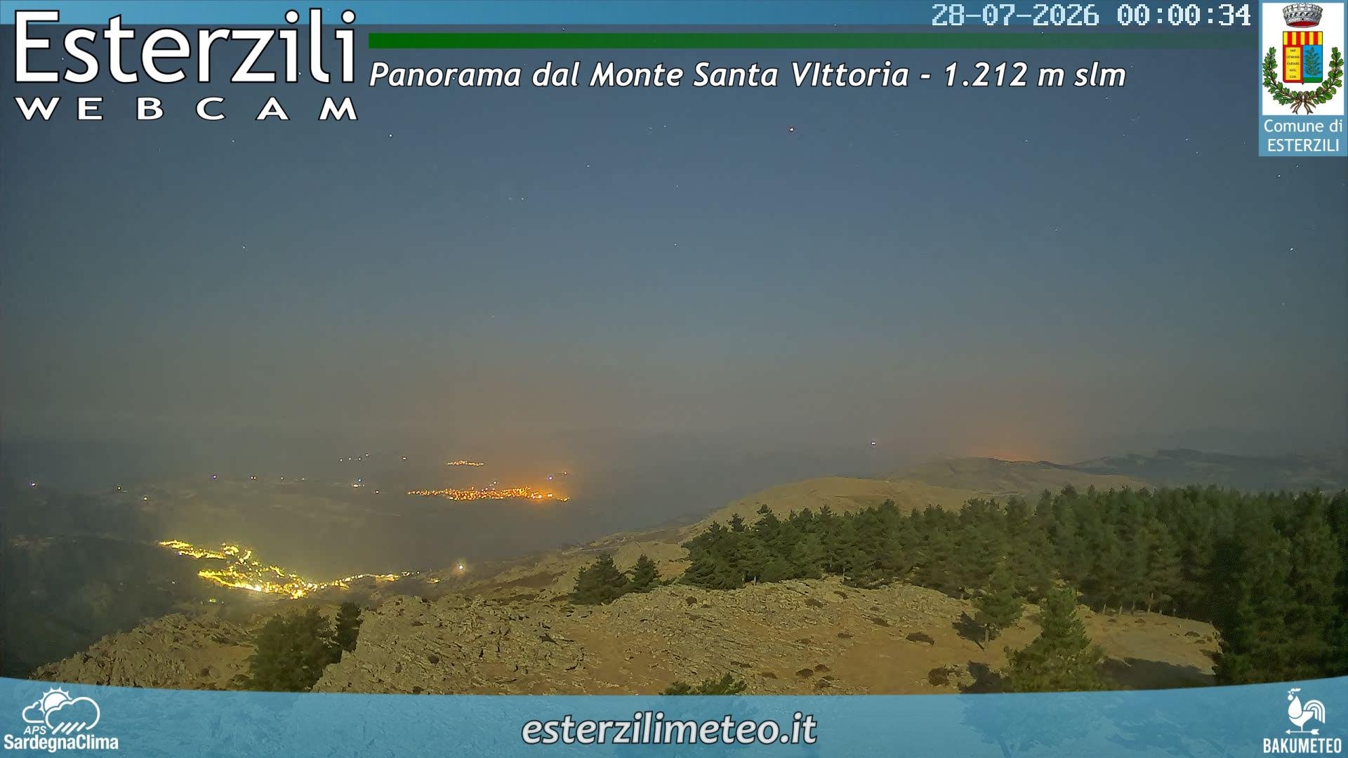 time-lapse frame, Monte Santa Vittoria webcam