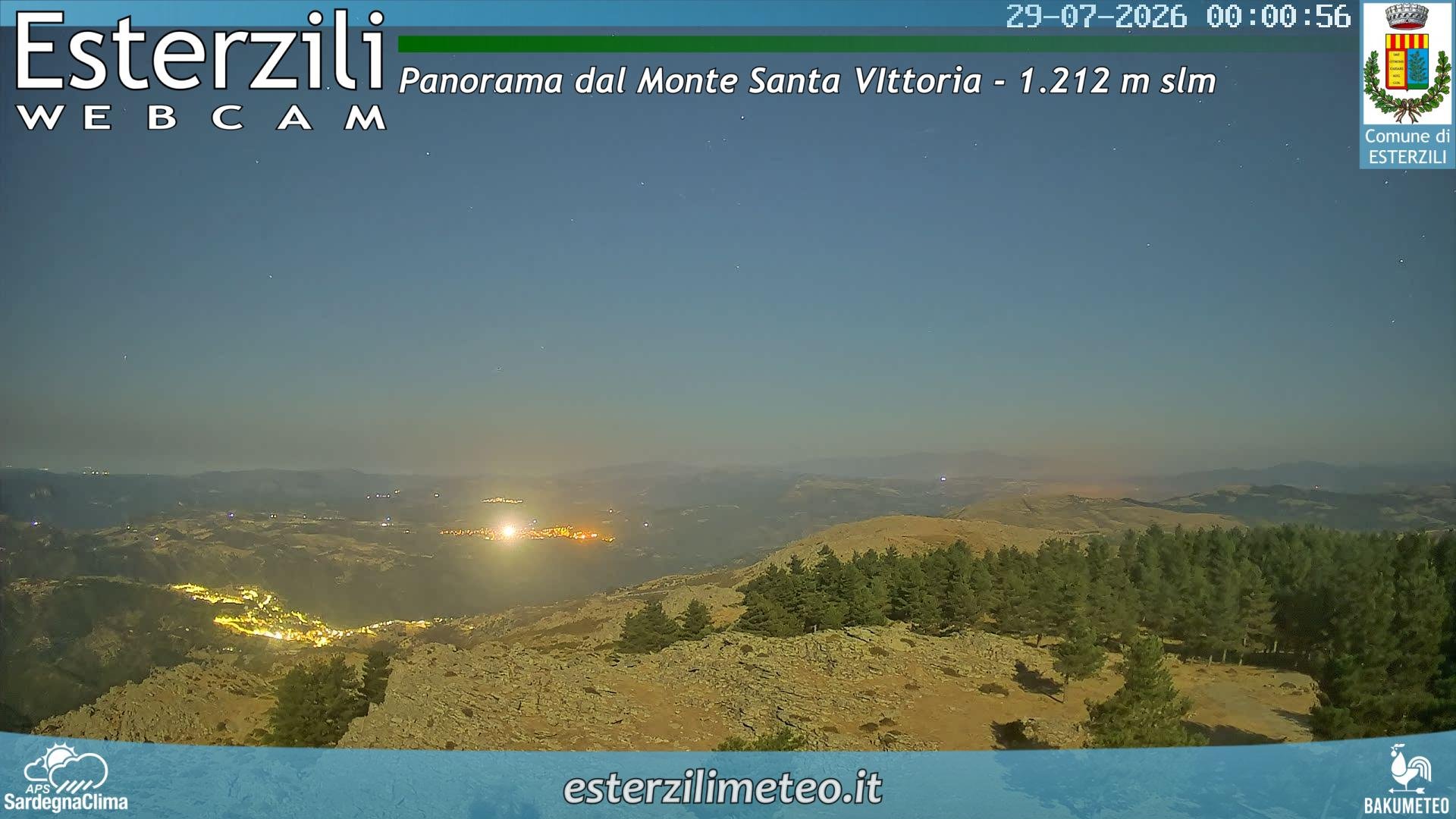 time-lapse frame, Monte Santa Vittoria webcam