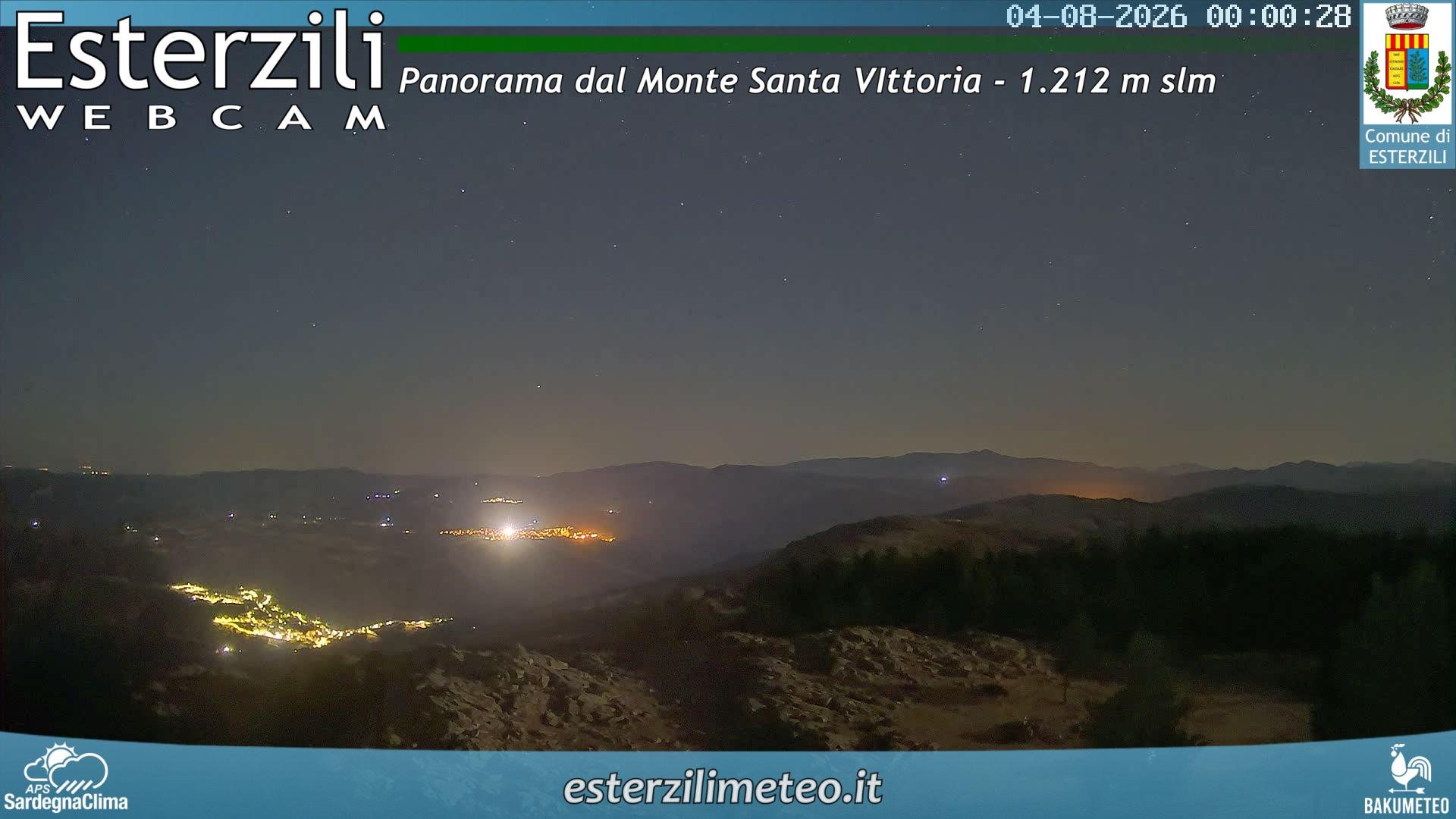 time-lapse frame, Monte Santa Vittoria webcam