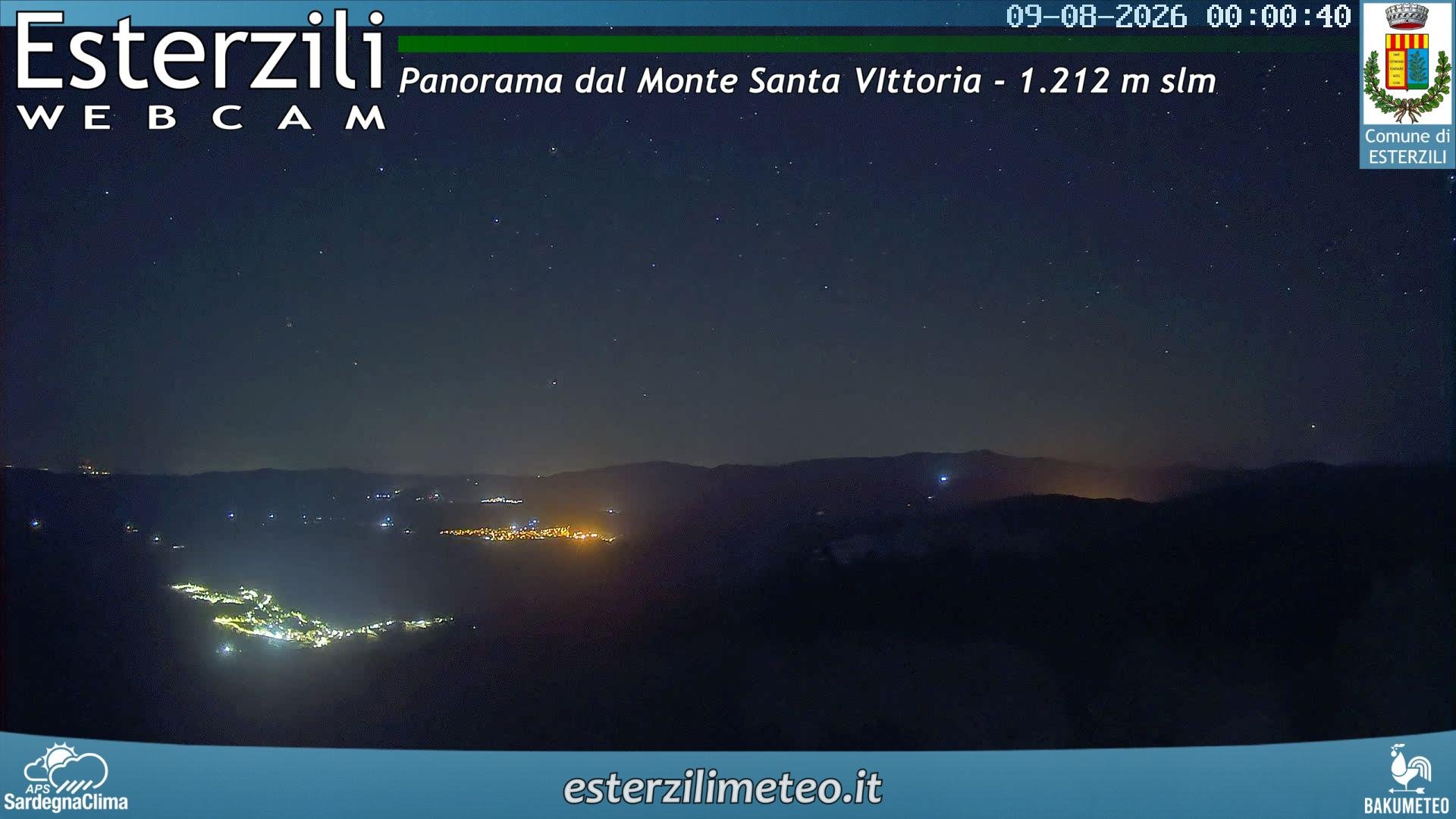 time-lapse frame, Monte Santa Vittoria webcam