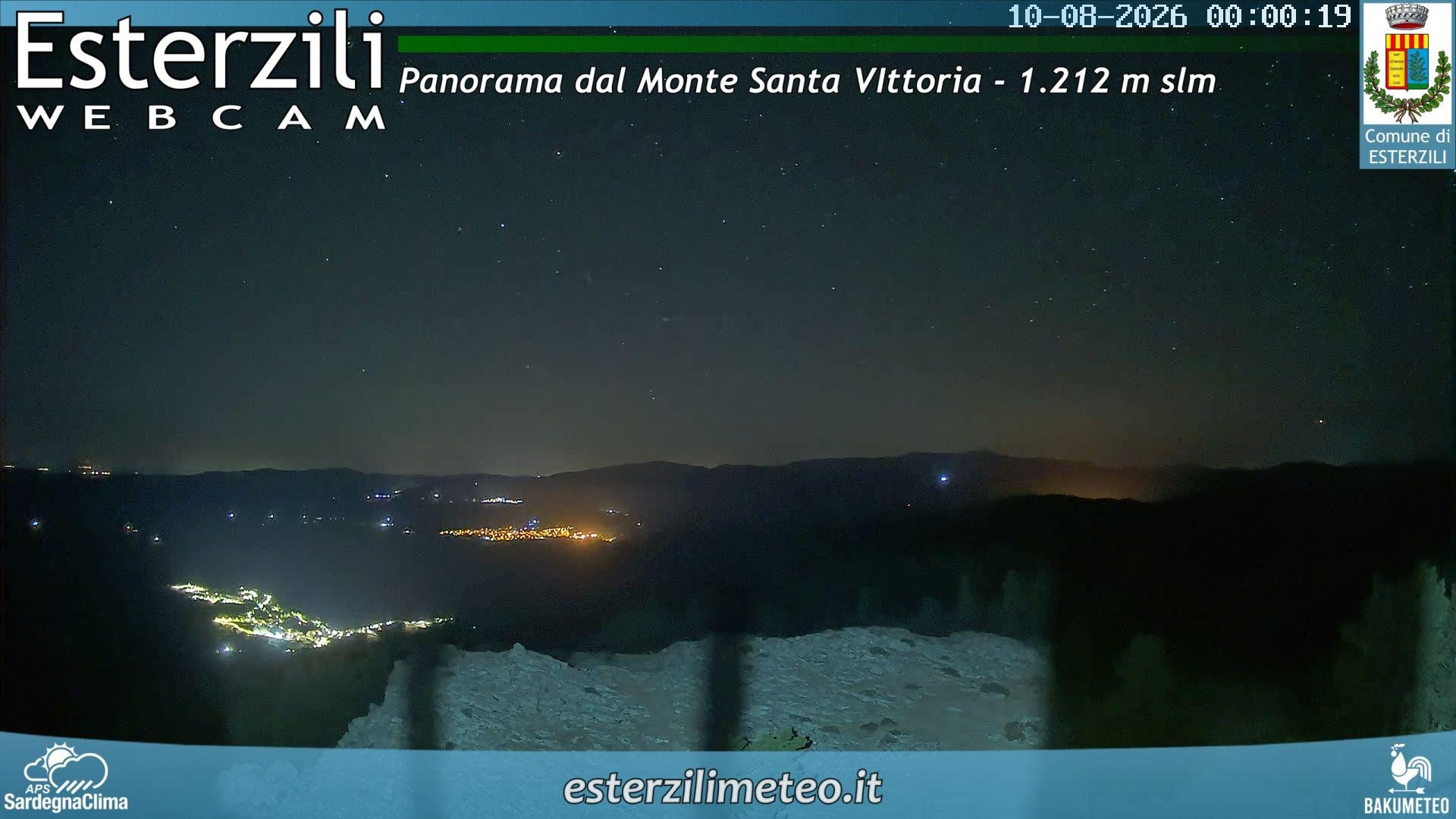 time-lapse frame, Monte Santa Vittoria webcam