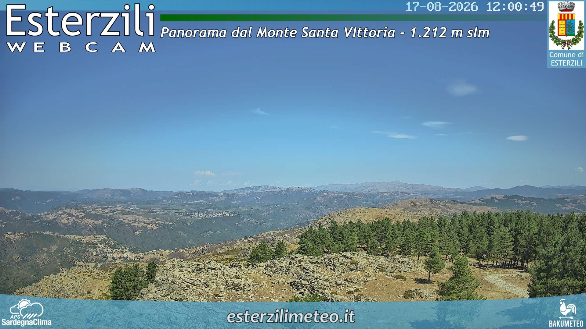 view from Monte Santa Vittoria on 2026-08-17