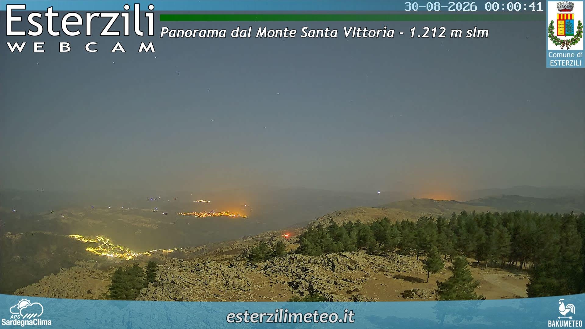 time-lapse frame, Monte Santa Vittoria webcam
