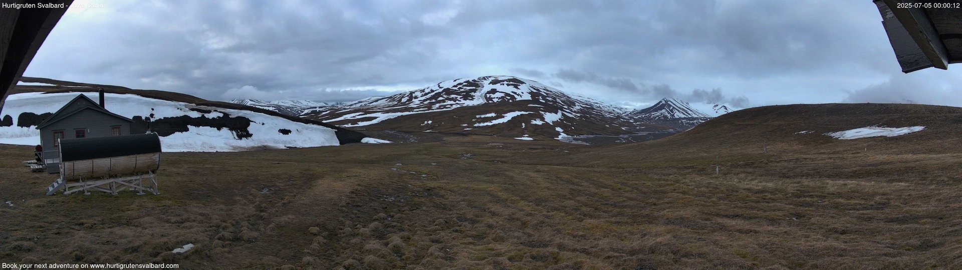 time-lapse frame, Hurtigruten Svalbard - Brentskaret webcam