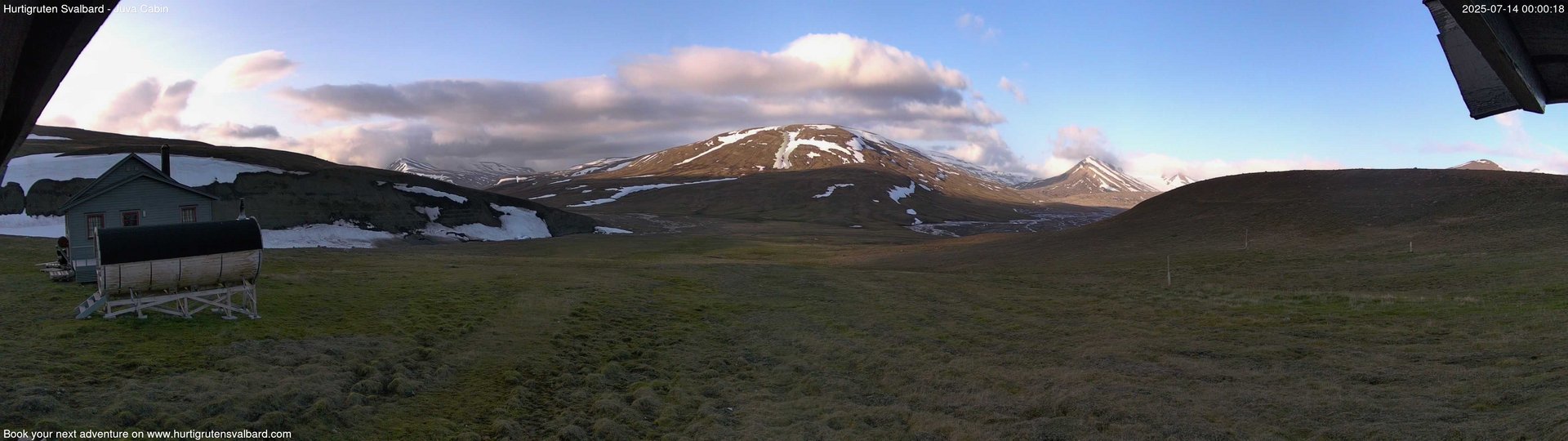 time-lapse frame, Hurtigruten Svalbard - Brentskaret webcam