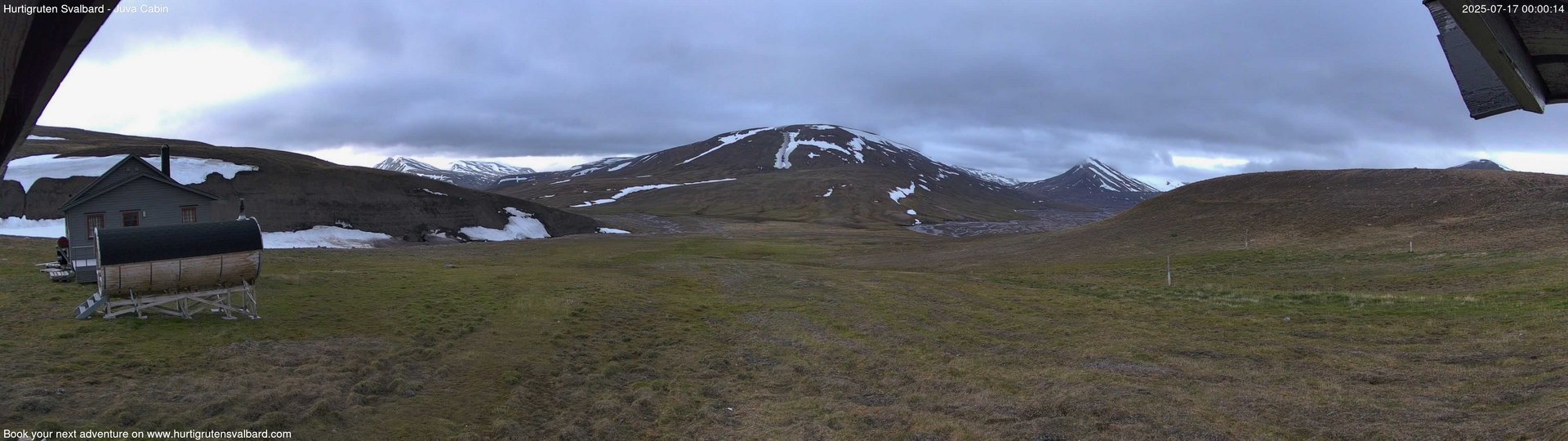 time-lapse frame, Hurtigruten Svalbard - Brentskaret webcam
