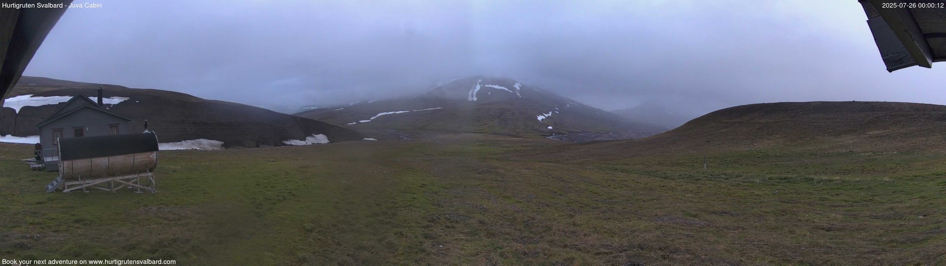 time-lapse frame, Hurtigruten Svalbard - Brentskaret webcam