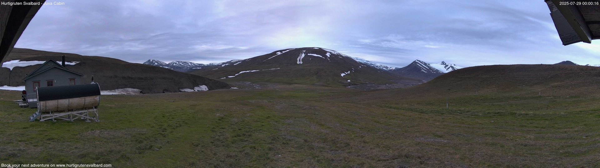 time-lapse frame, Hurtigruten Svalbard - Brentskaret webcam