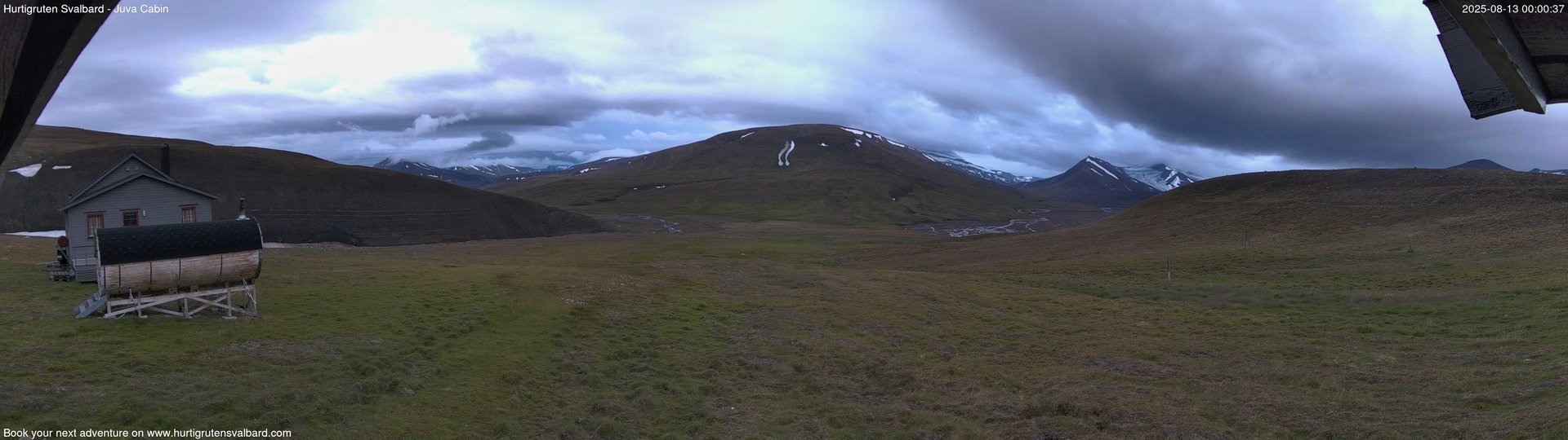 time-lapse frame, Hurtigruten Svalbard - Brentskaret webcam