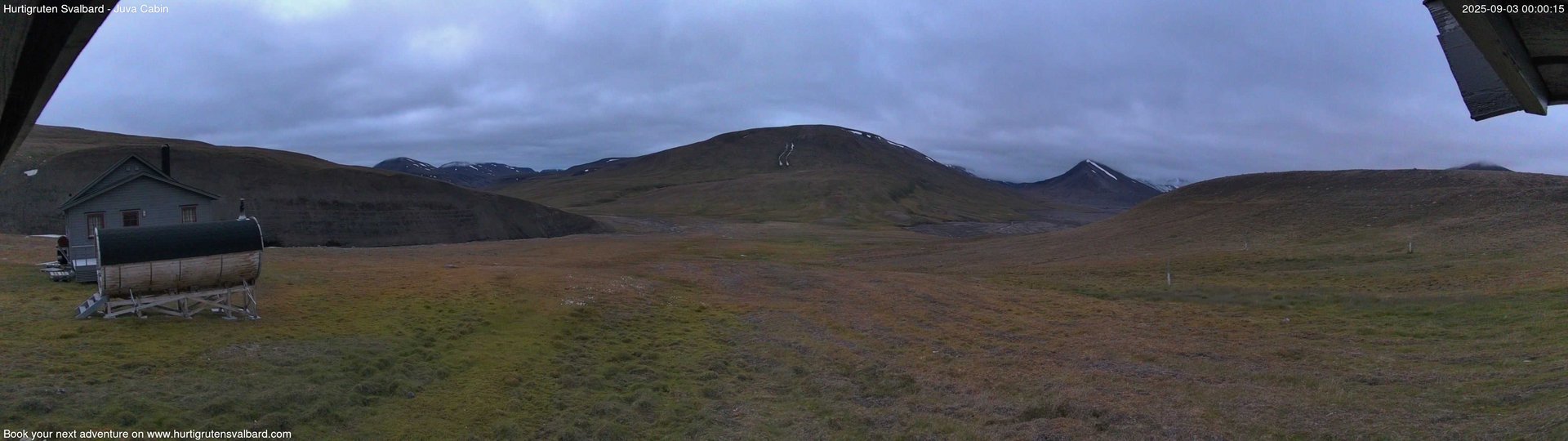 time-lapse frame, Hurtigruten Svalbard - Brentskaret webcam