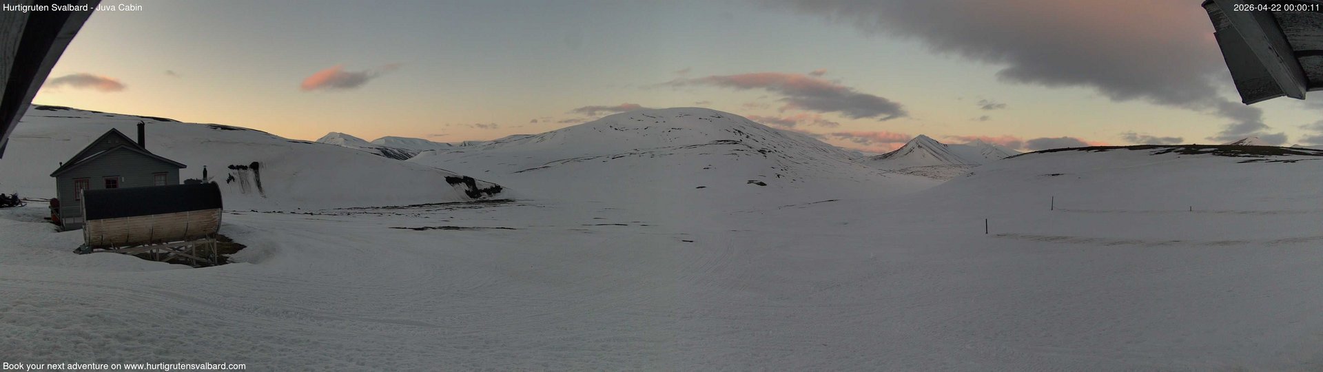 time-lapse frame, Hurtigruten Svalbard - Brentskaret webcam